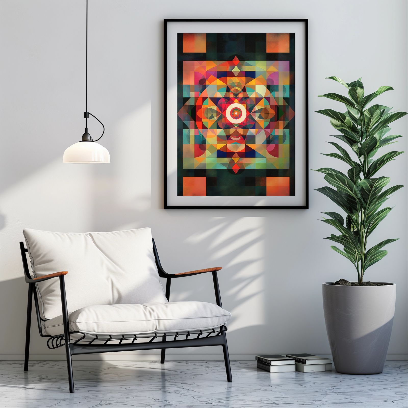 Geometric Mandala shown in a room — room mockup