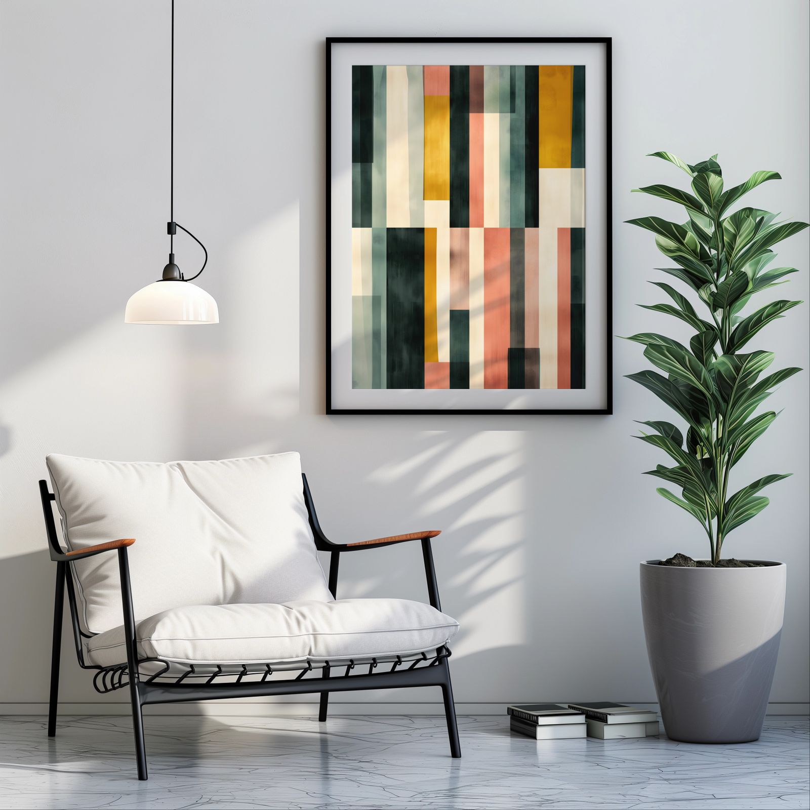 Geometry in Black and Gold shown in a room — room mockup