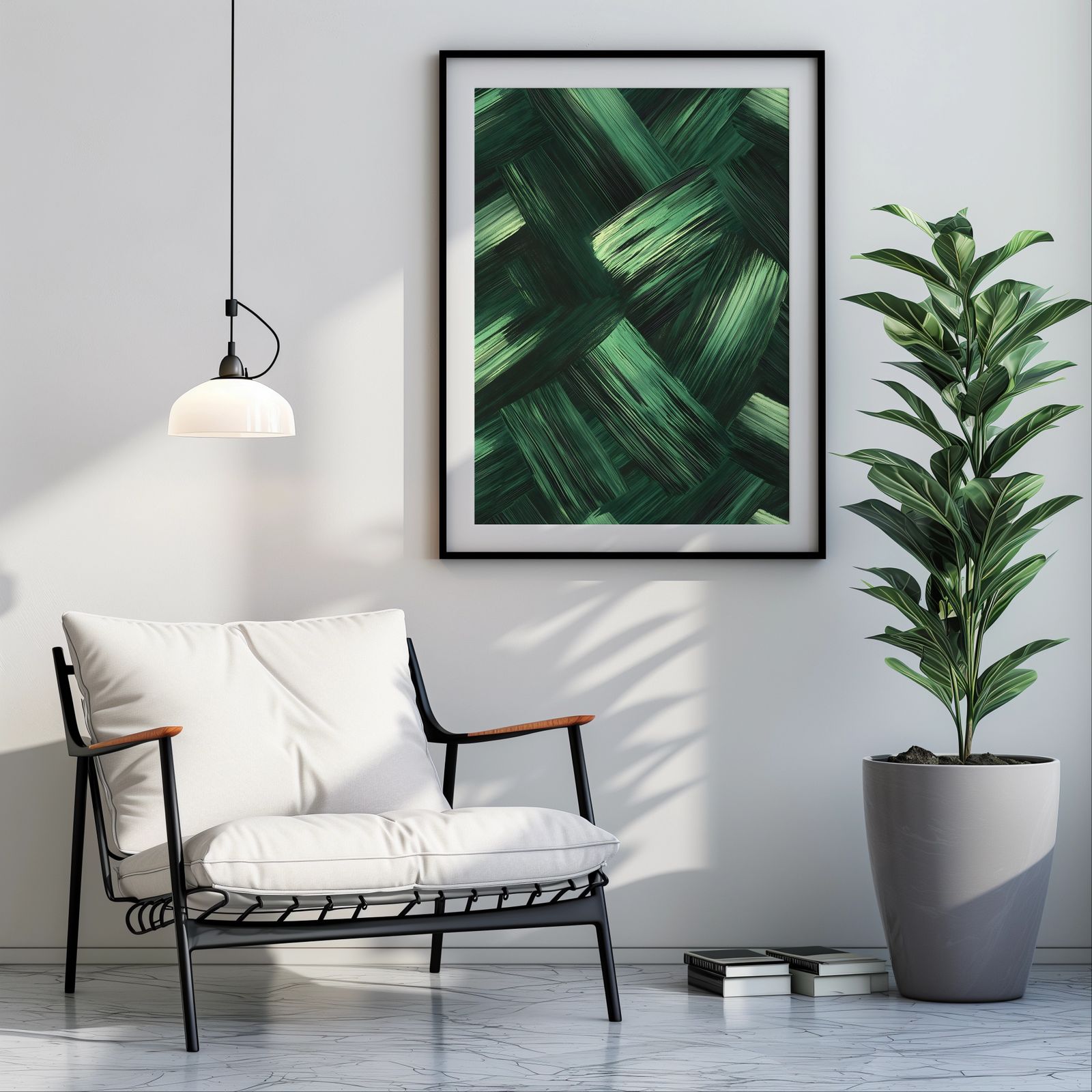 Green Weave shown in a room — room mockup