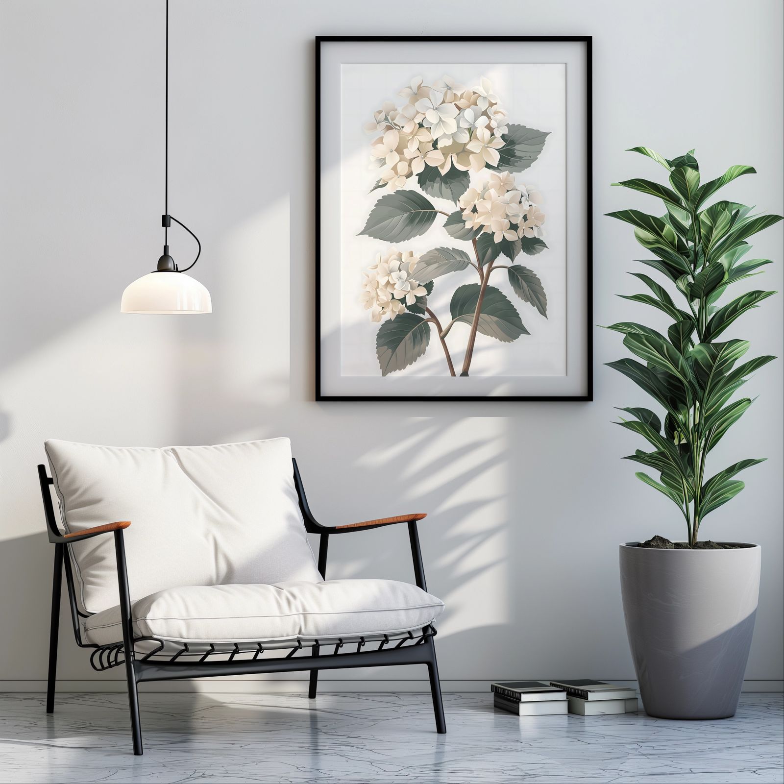 Hydrangea Green shown in a room — room mockup