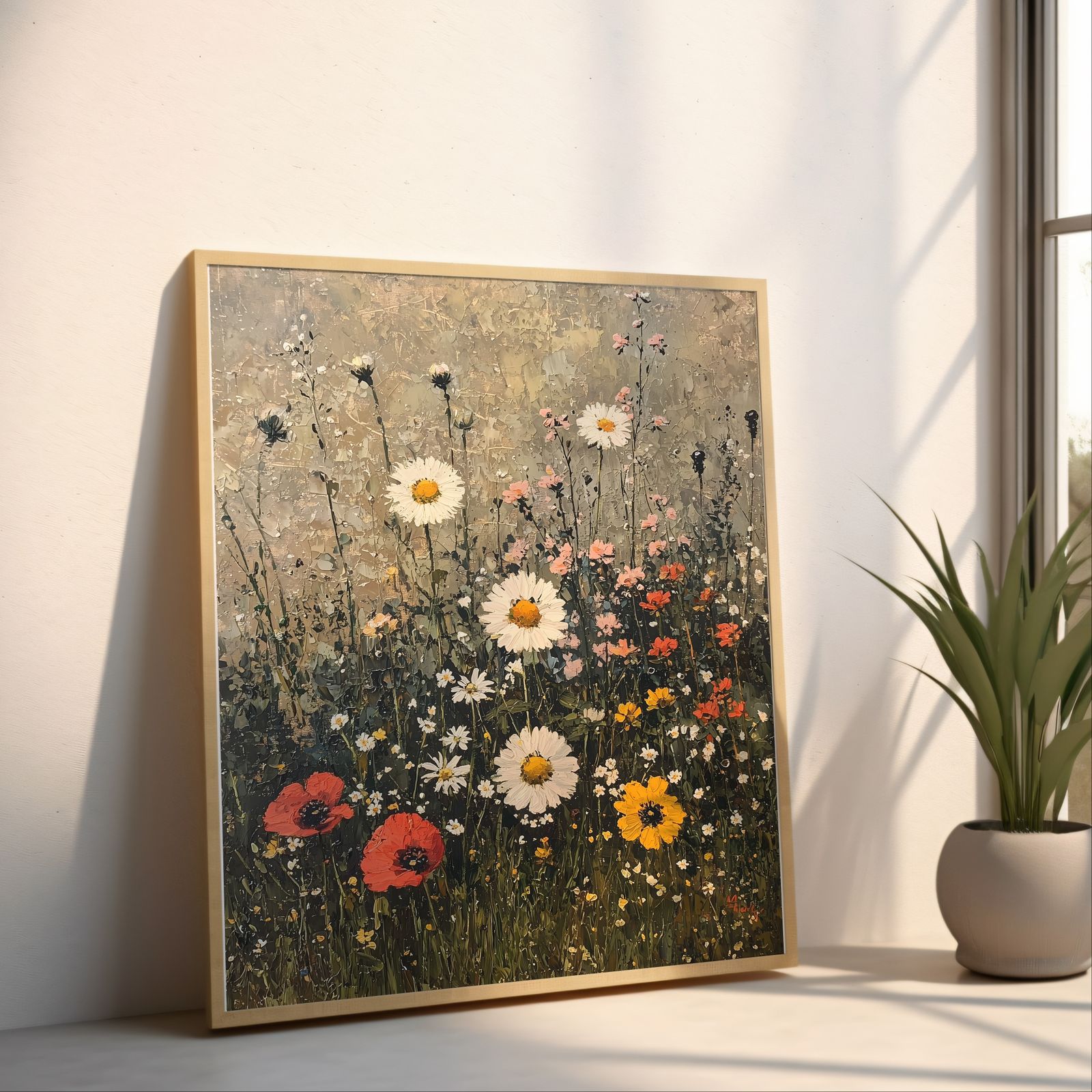 Impressionist Garden shown in a room — angled mockup