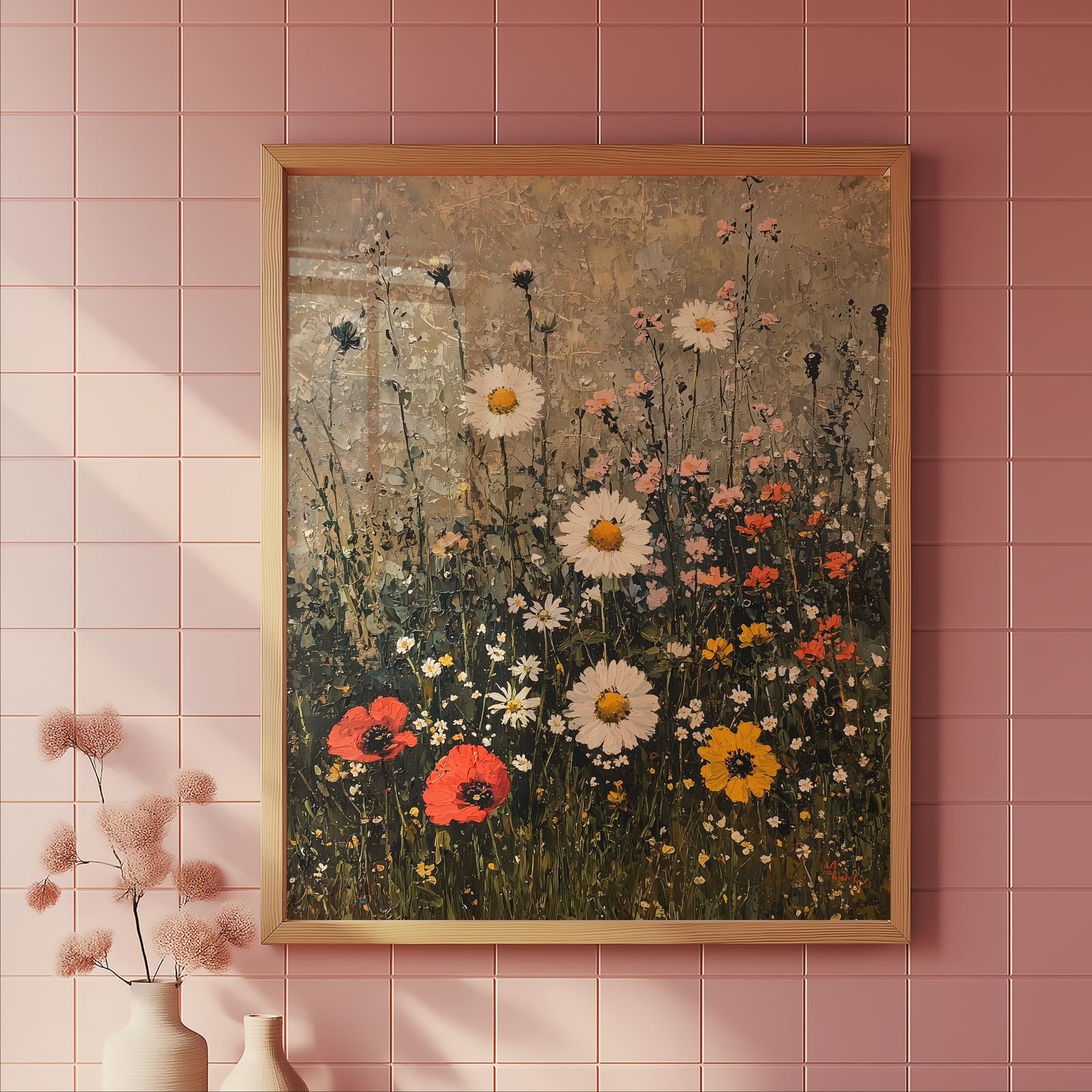 Impressionist Garden shown in a room — tile mockup