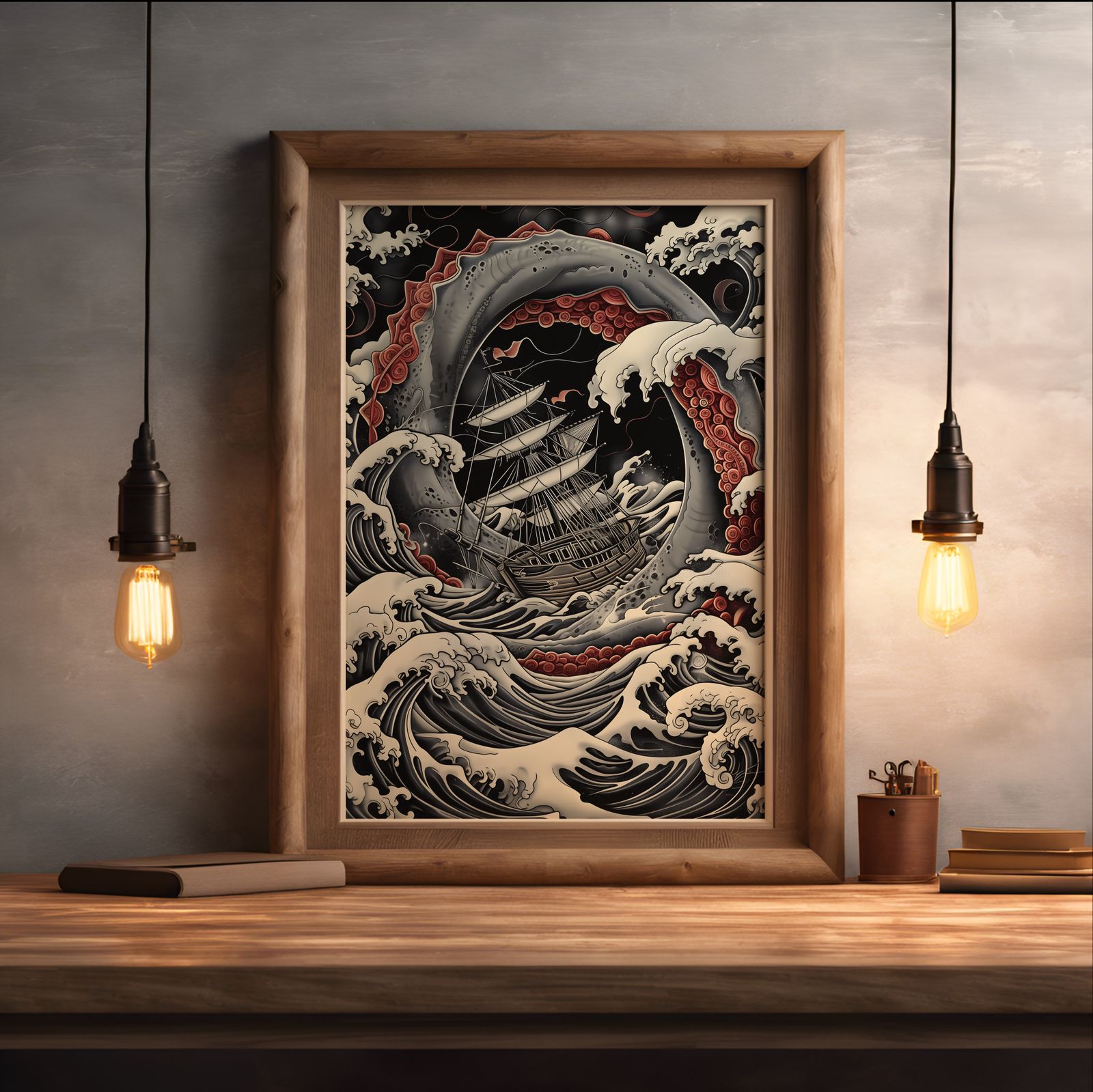 In Too Deep shown in a room — desk mockup