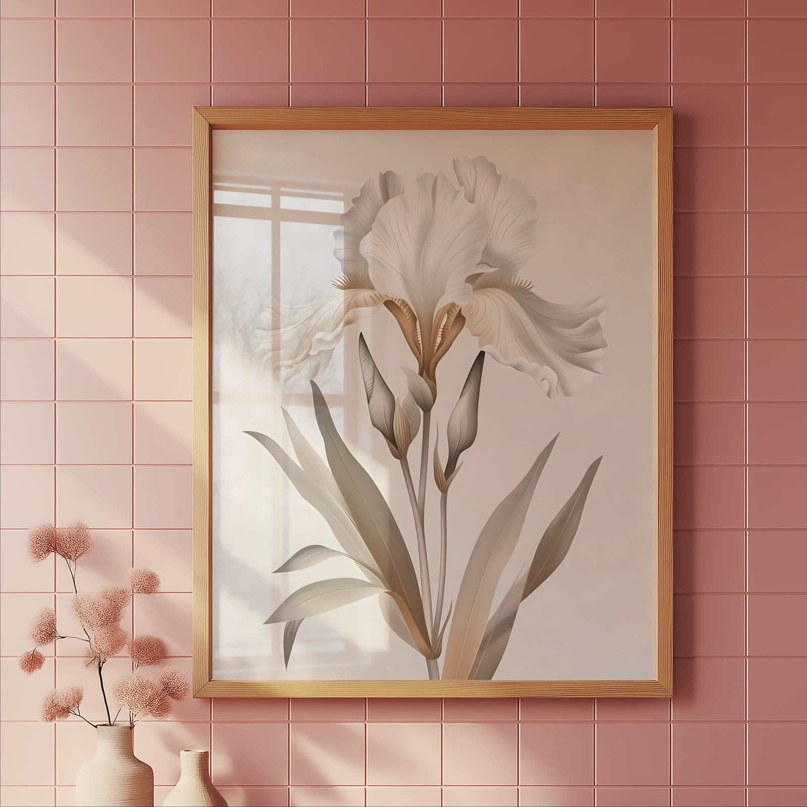 Iris Brown shown in a room — tile mockup