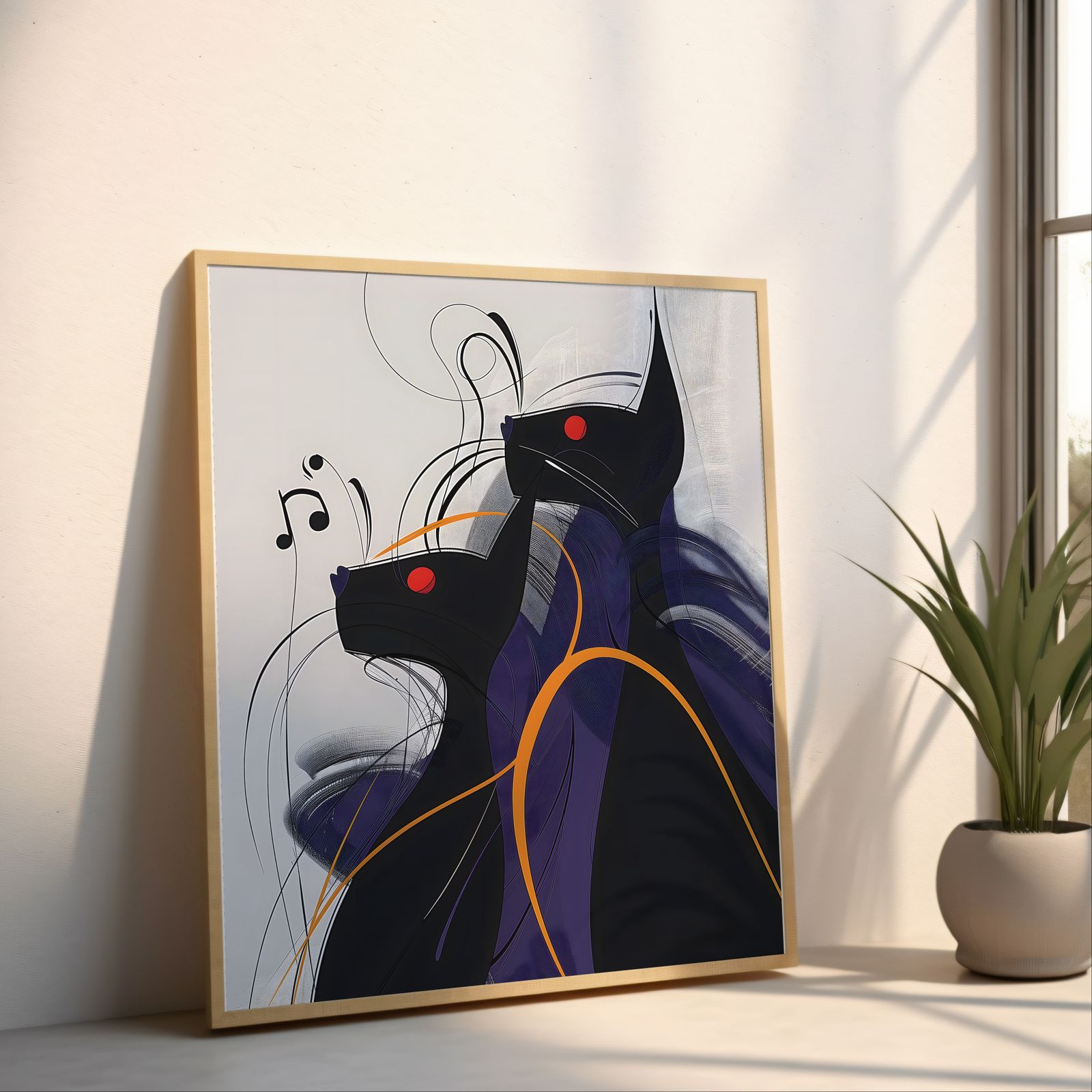 Jazz Cat Double shown in a room — angled mockup