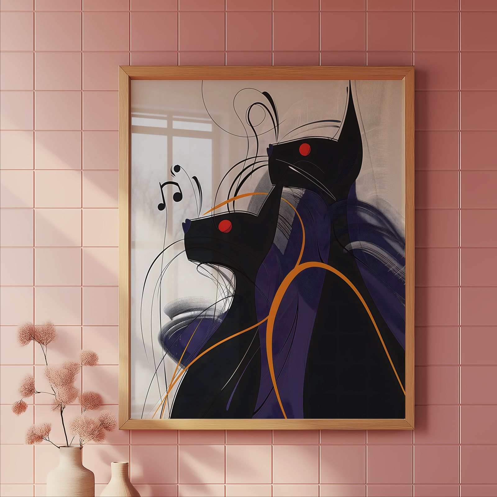 Jazz Cat Double shown in a room — tile mockup