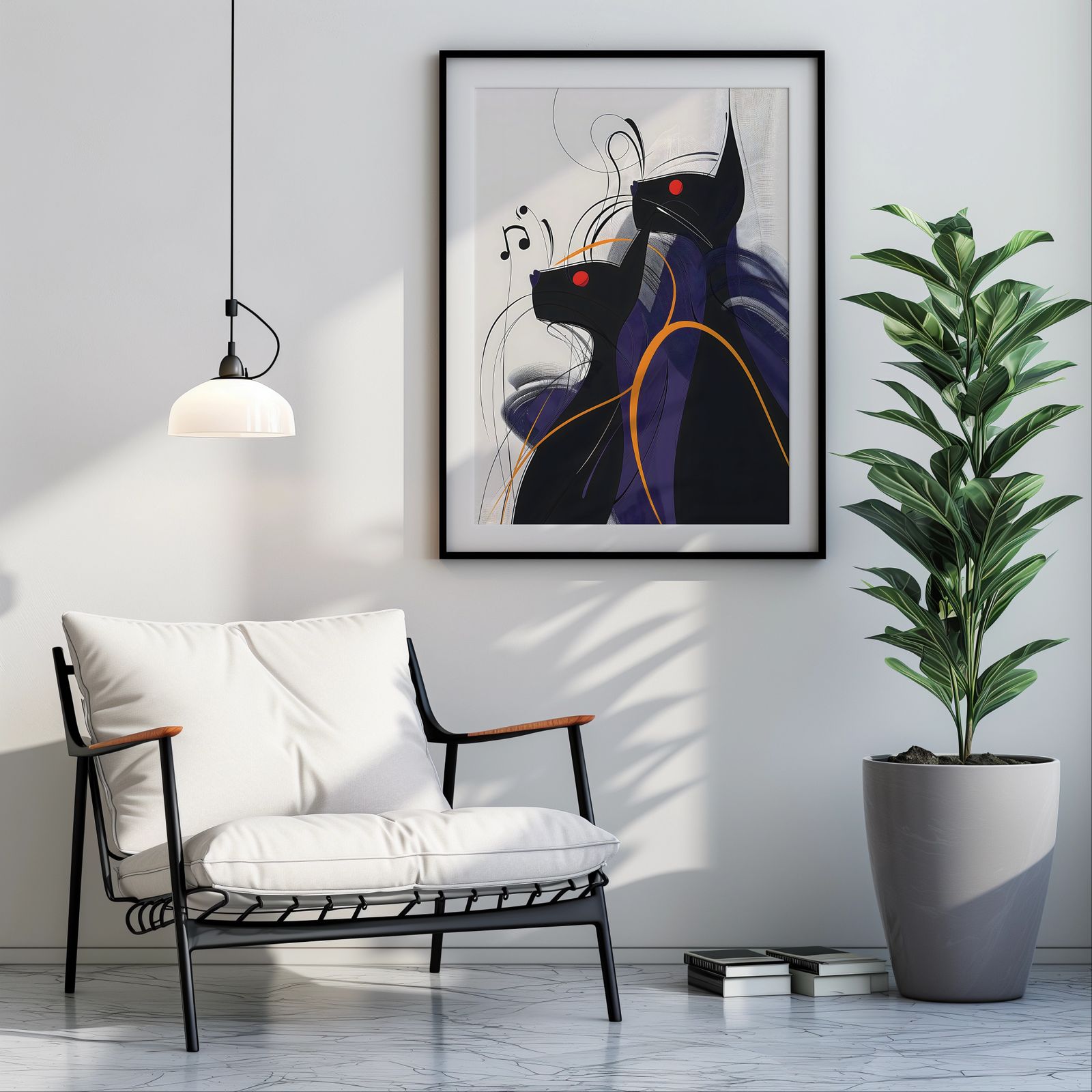 Jazz Cat Double shown in a room — room mockup