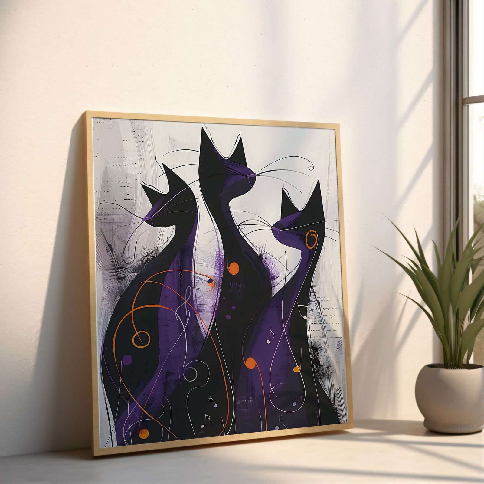Jazz Cat Triple shown in a room — angled mockup