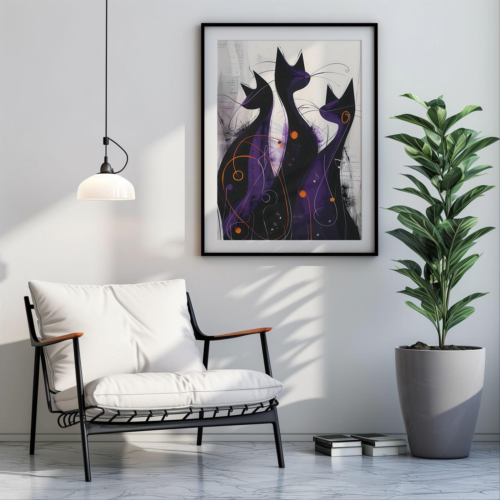 Jazz Cat Triple shown in a room — room mockup
