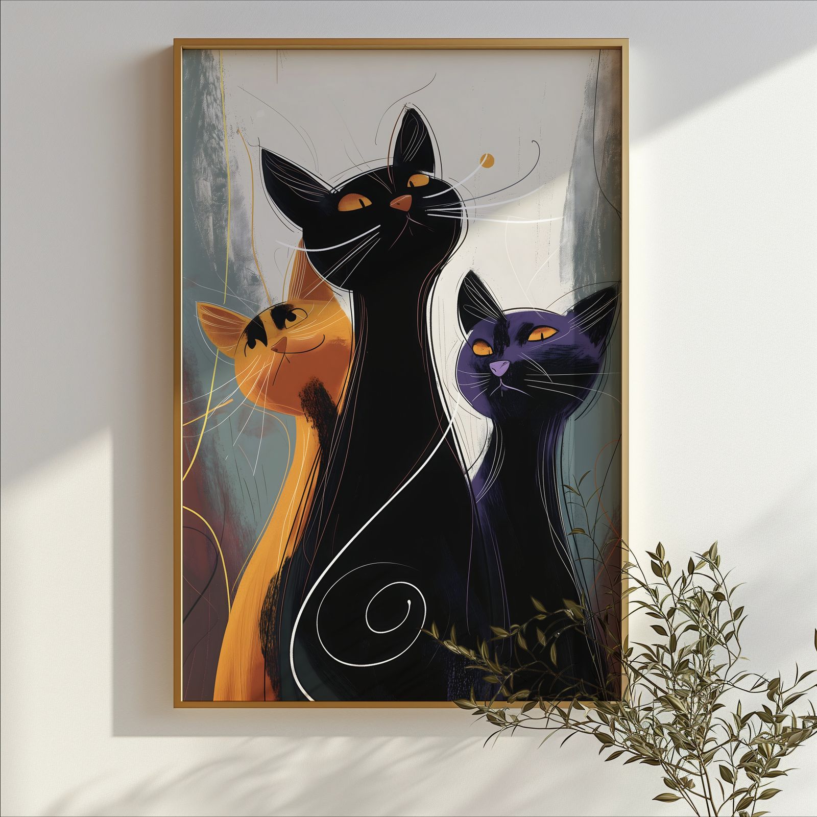 Jazz Cats shown in a room — branch mockup