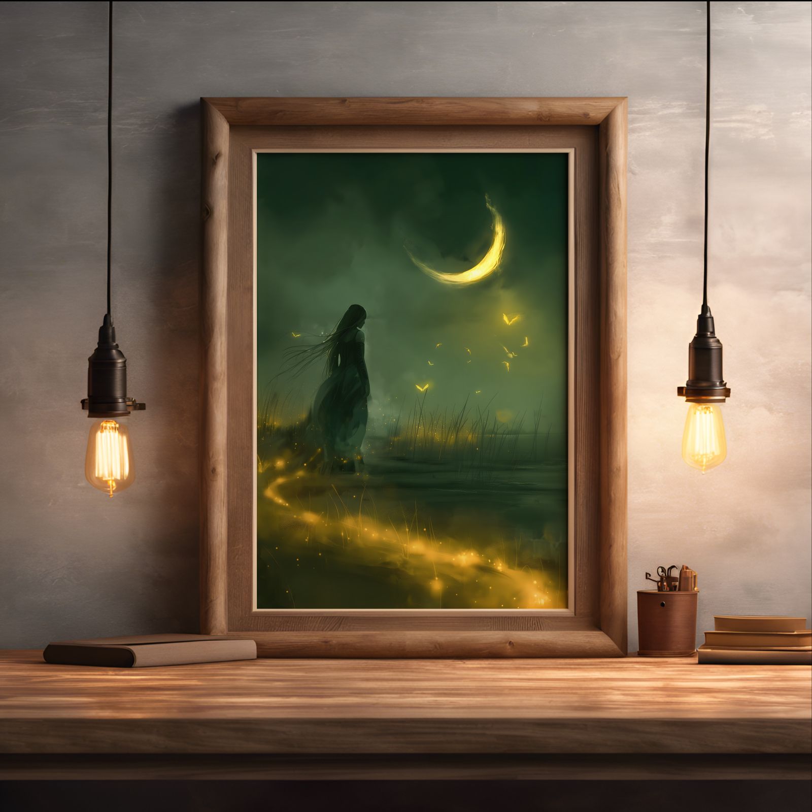 La Llorona shown in a room — desk mockup