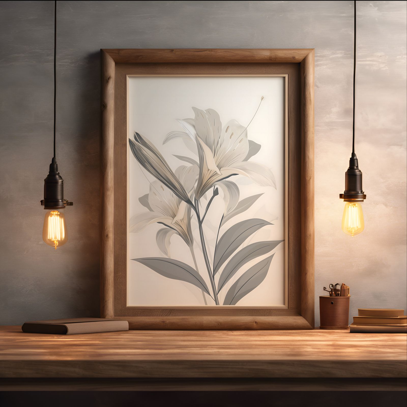 Lily Grey shown in a room — desk mockup