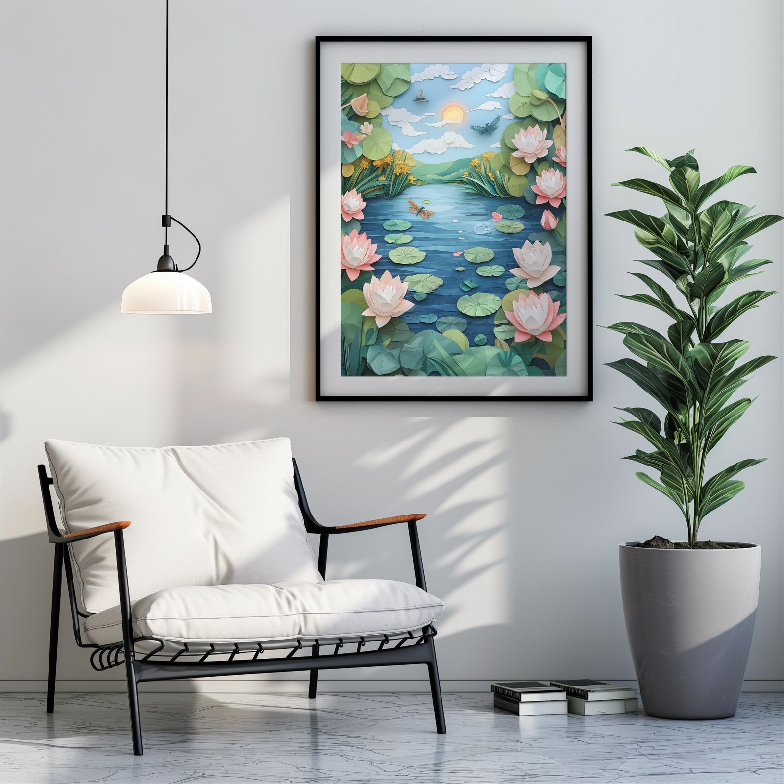 Lily Pond Relief shown in a room — room mockup