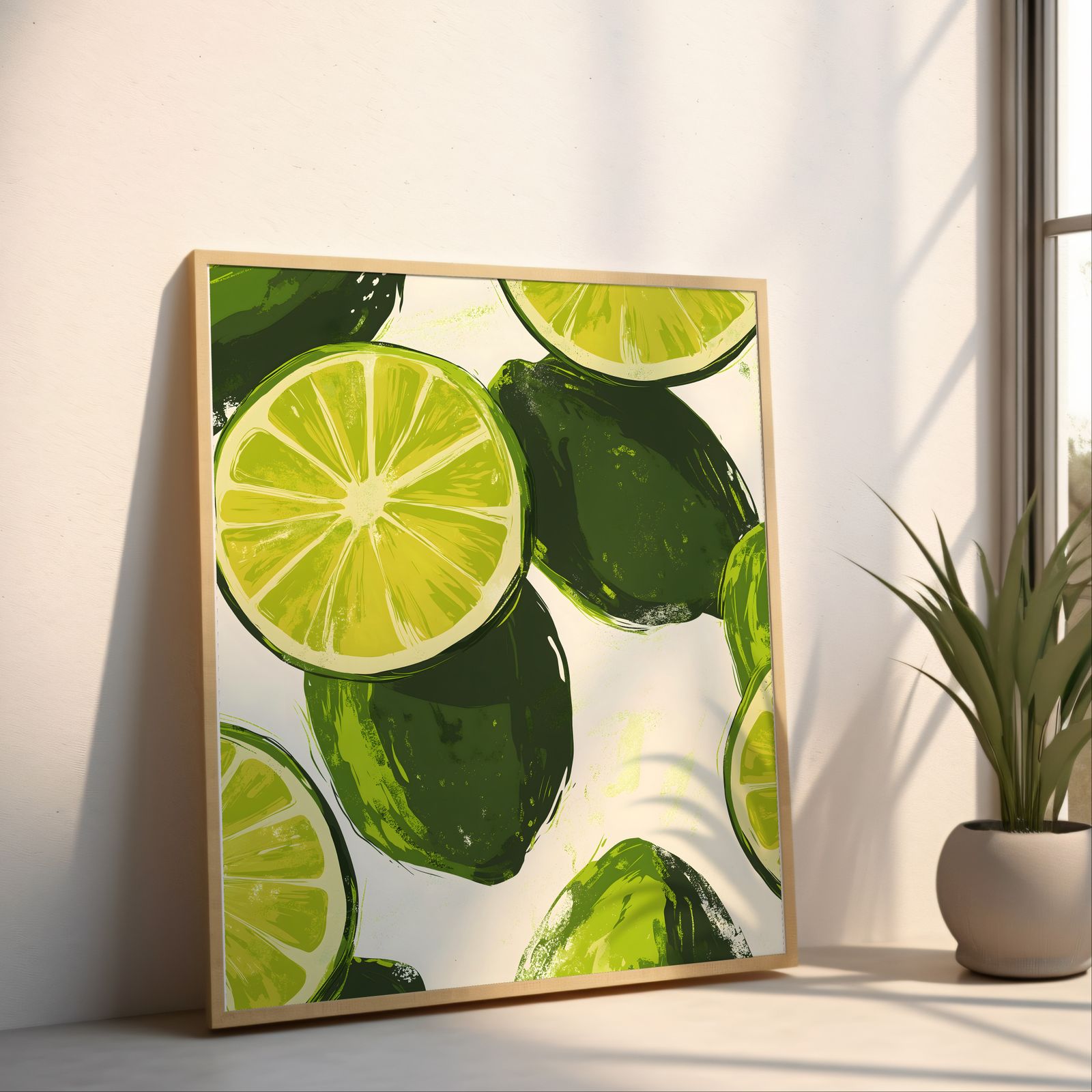 Limes shown in a room — angled mockup