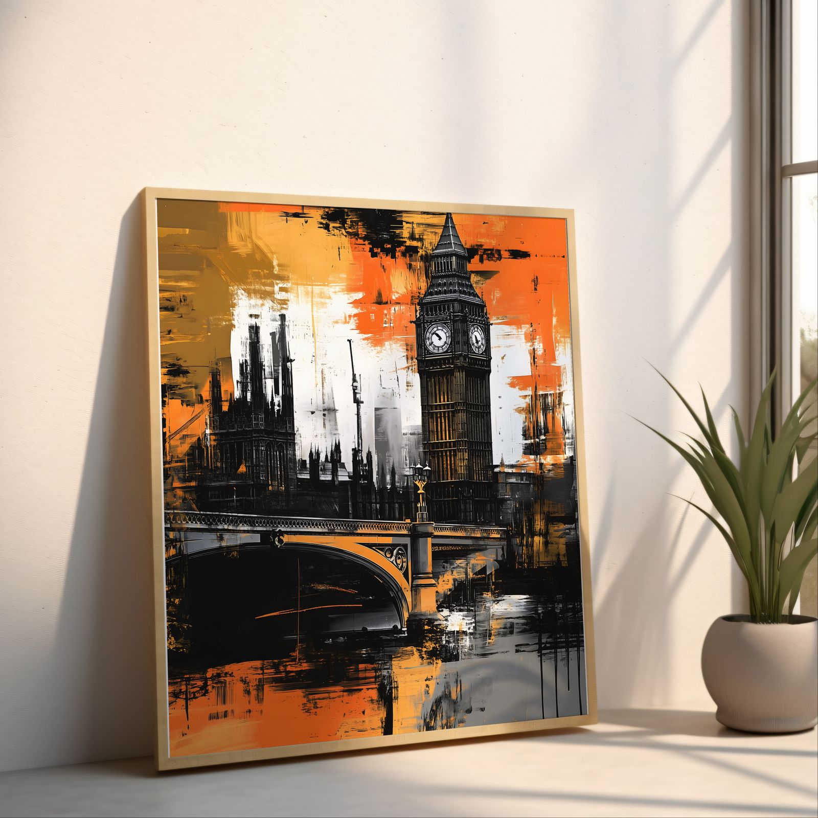 London shown in a room — angled mockup