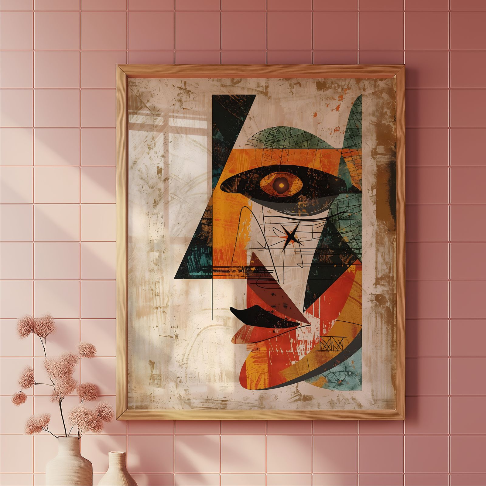 Looking Back shown in a room — tile mockup