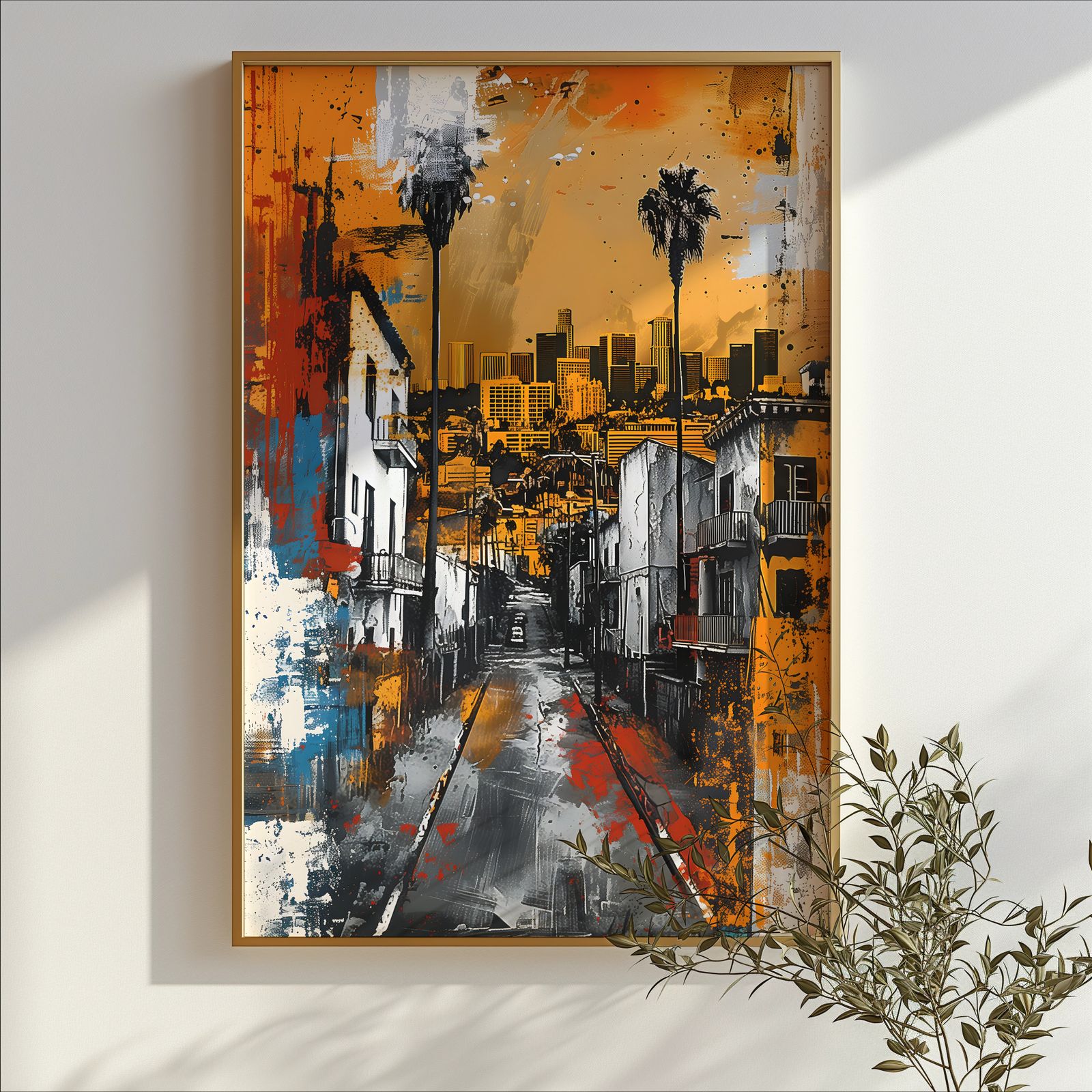 Los Angeles shown in a room — branch mockup