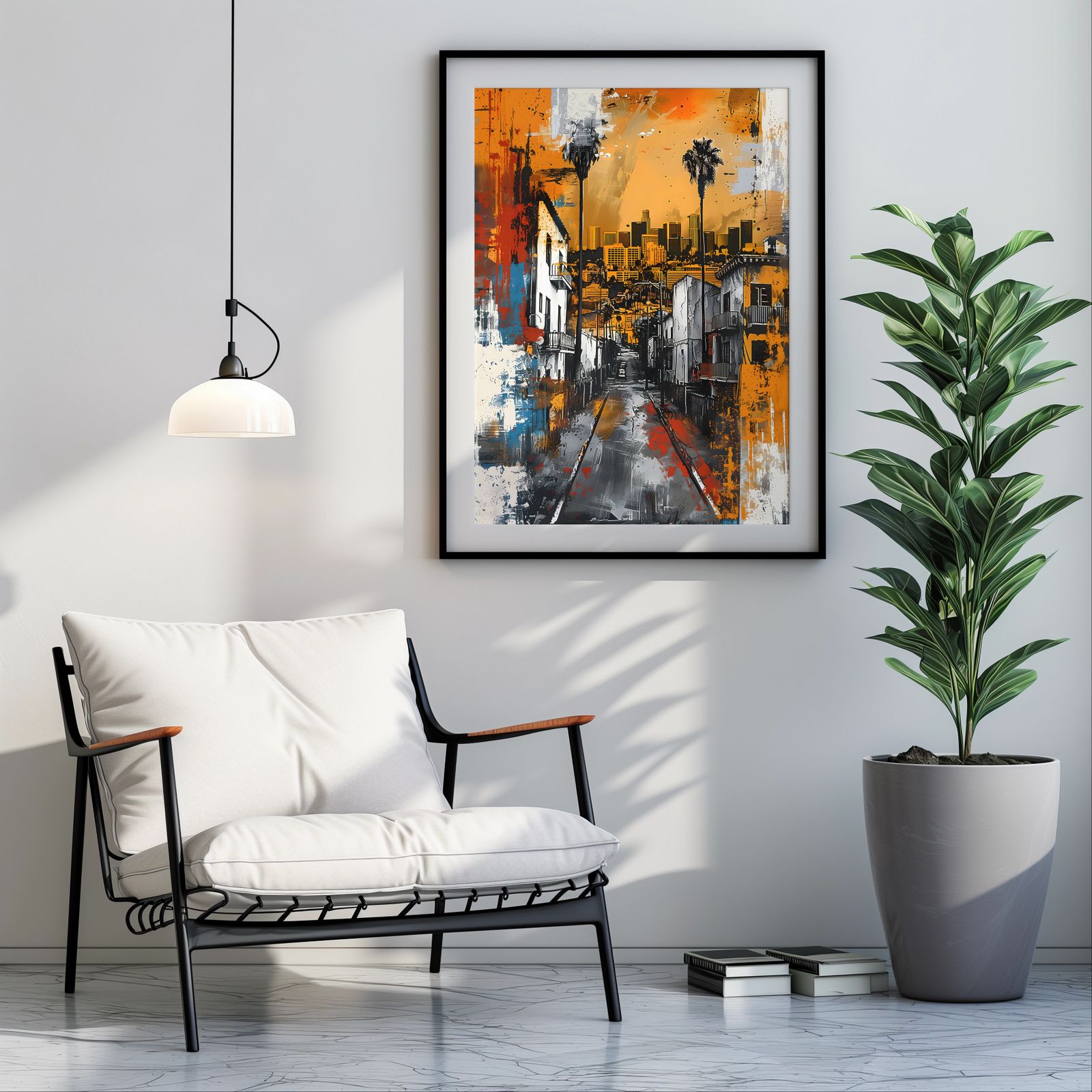 Los Angeles shown in a room — room mockup