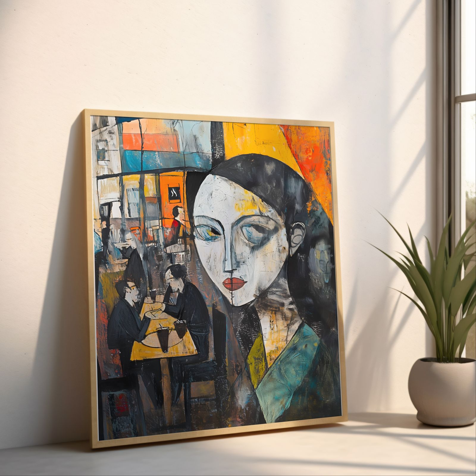 Lost in Conversation shown in a room — angled mockup