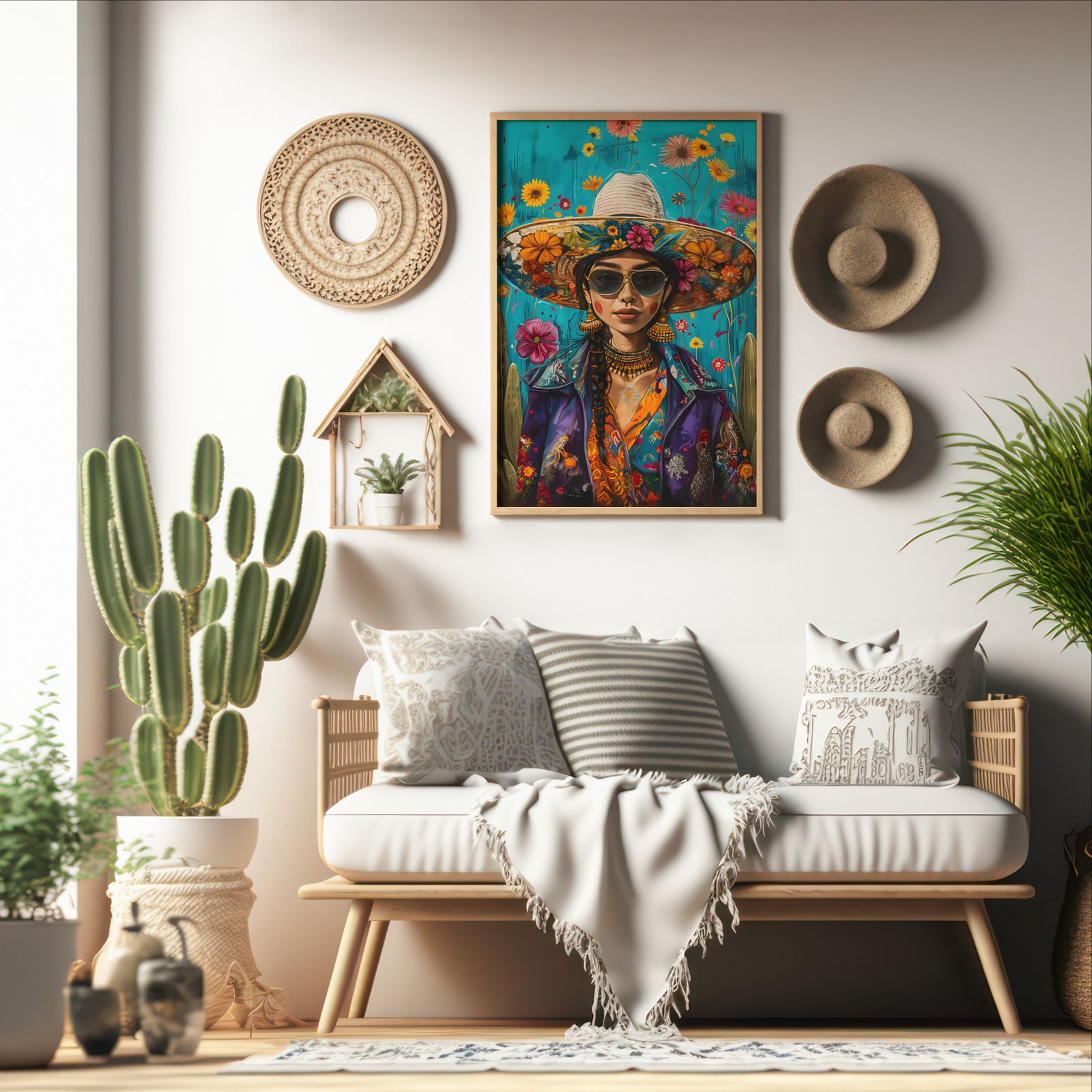 Child of the Desert shown in a room — boho mockup