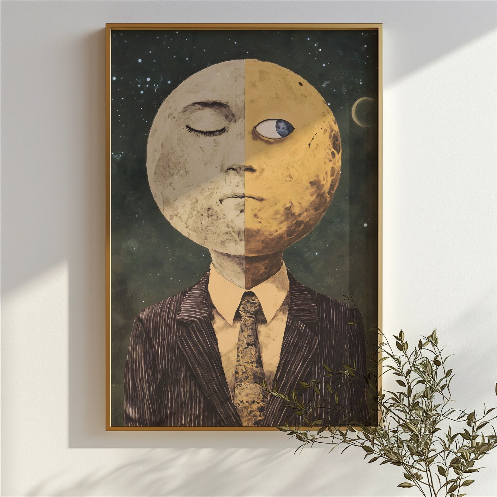 Lunar Mind shown in a room — branch mockup