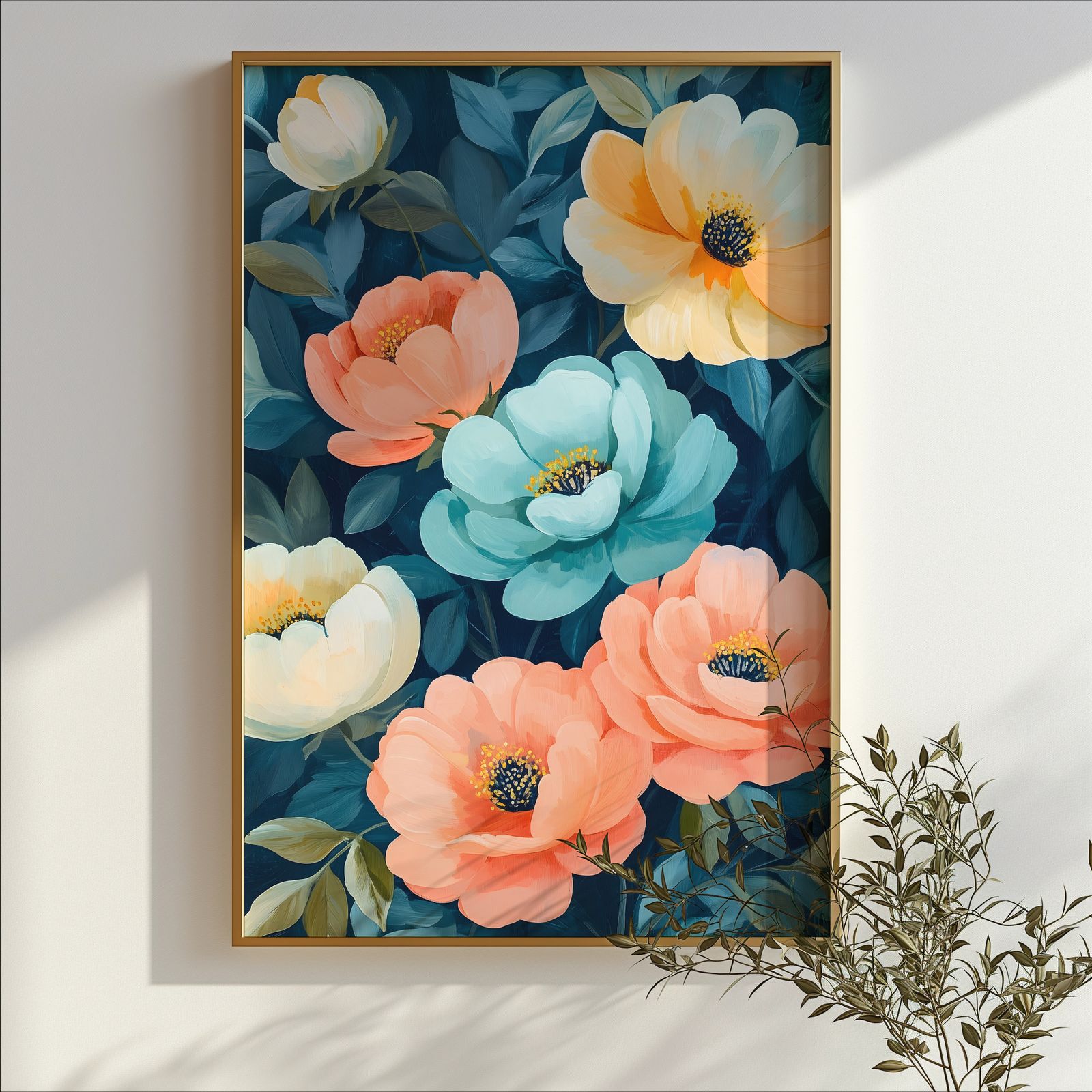 Lush Floral Serenity shown in a room — branch mockup