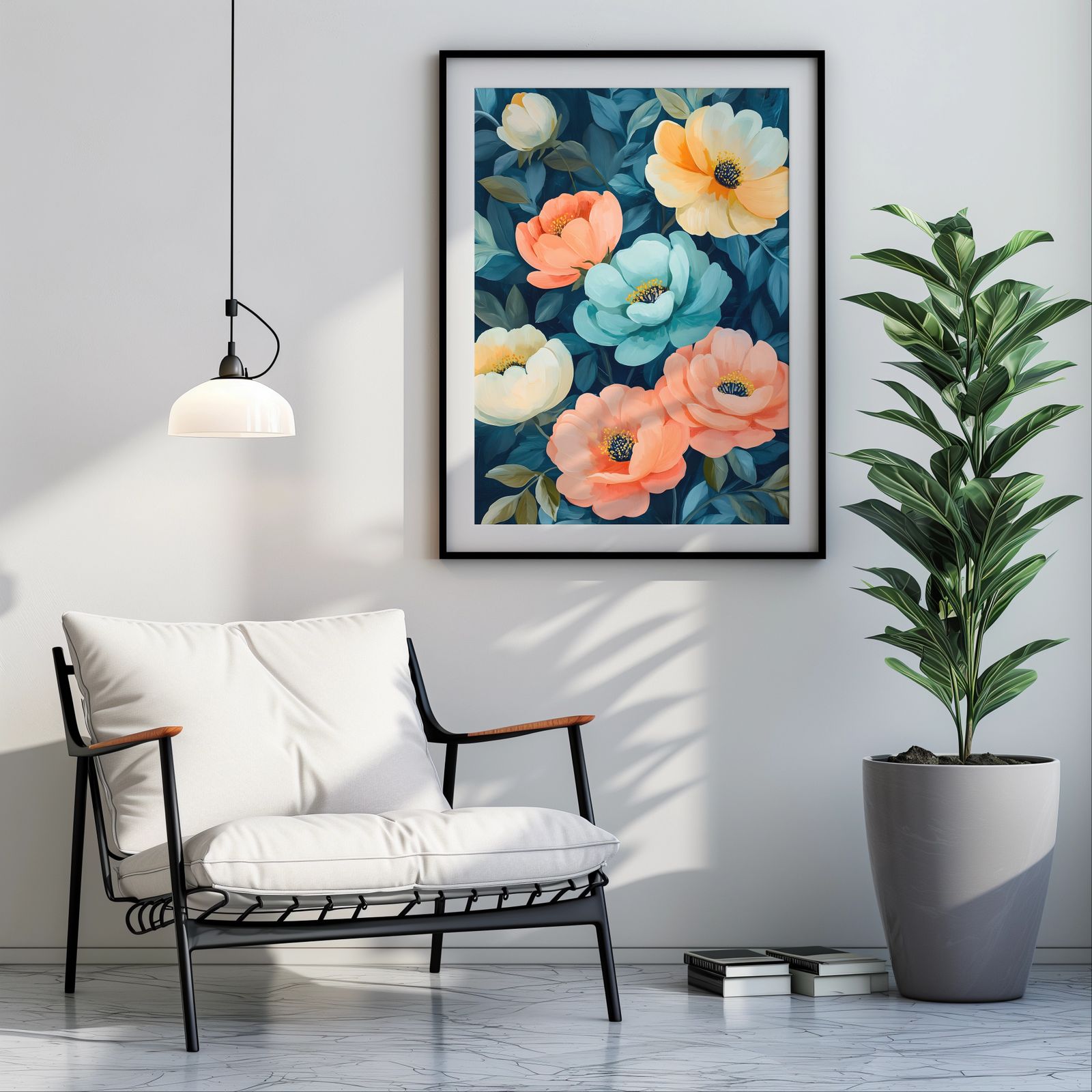 Lush Floral Serenity shown in a room — room mockup