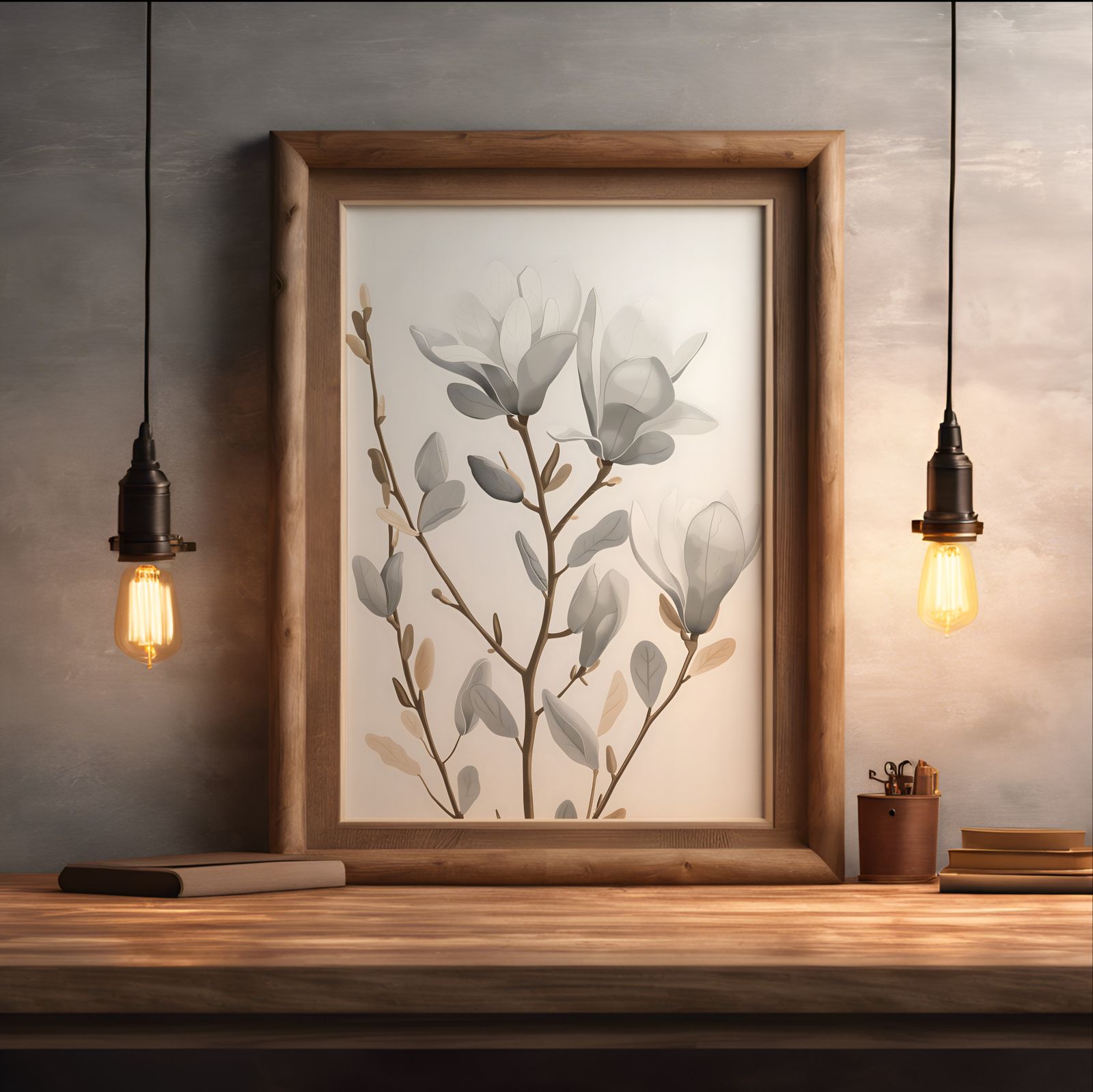 Magnolia Branch shown in a room — desk mockup