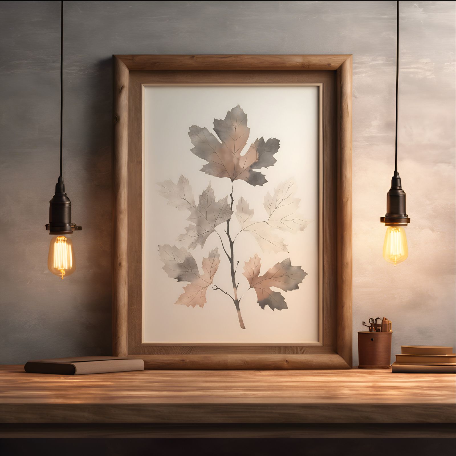 Maple Branch shown in a room — desk mockup