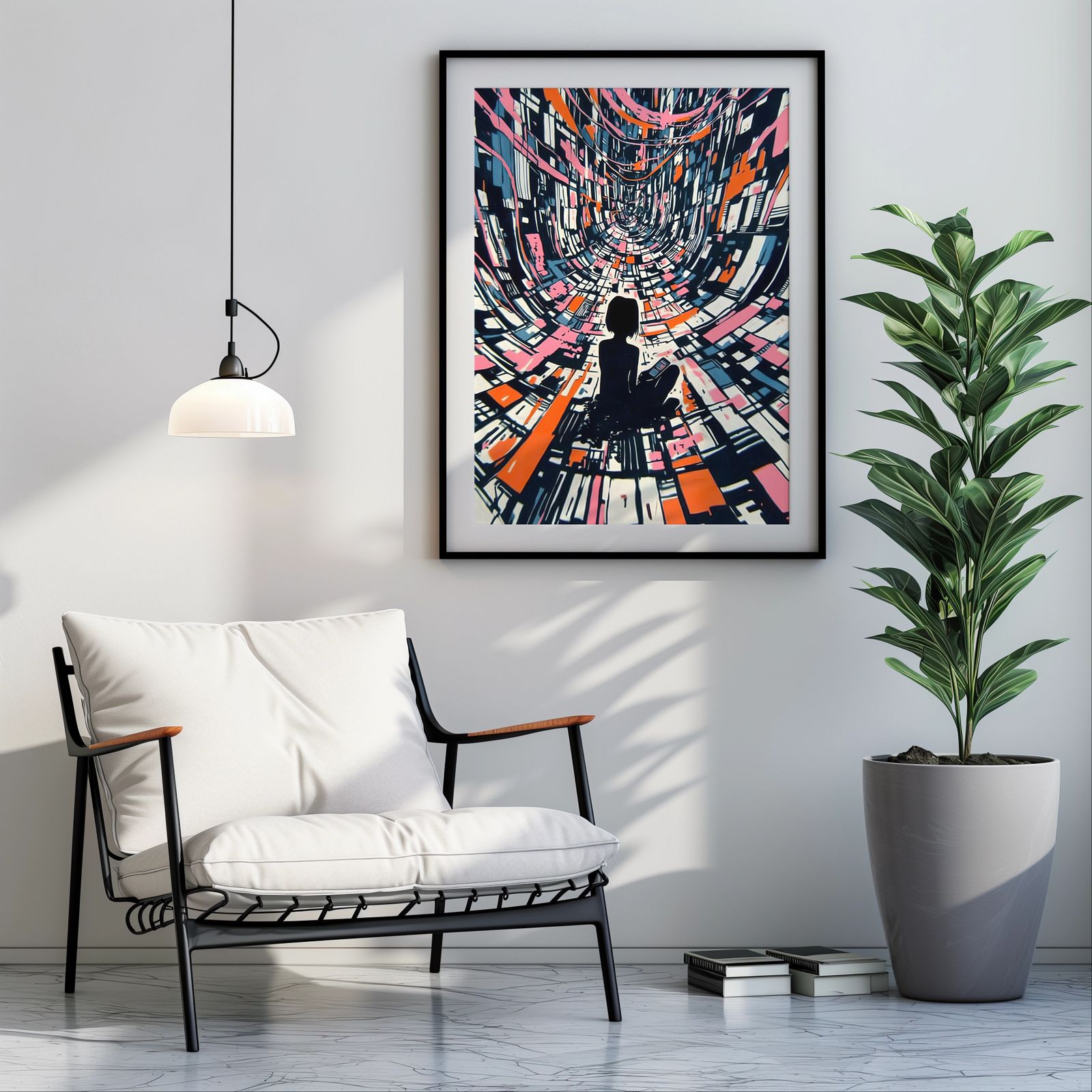 Media Overload shown in a room — room mockup