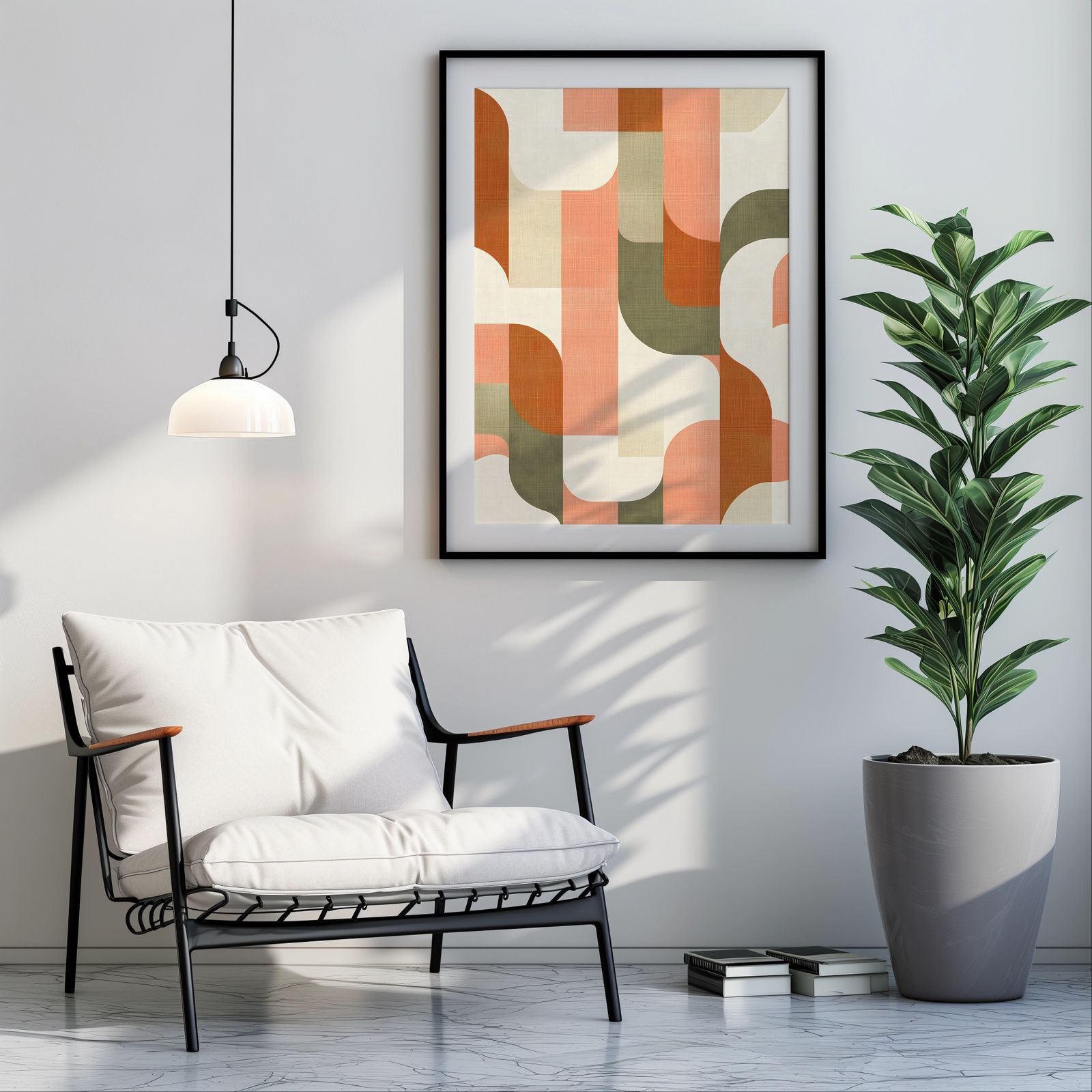 Midcentury Maze shown in a room — room mockup