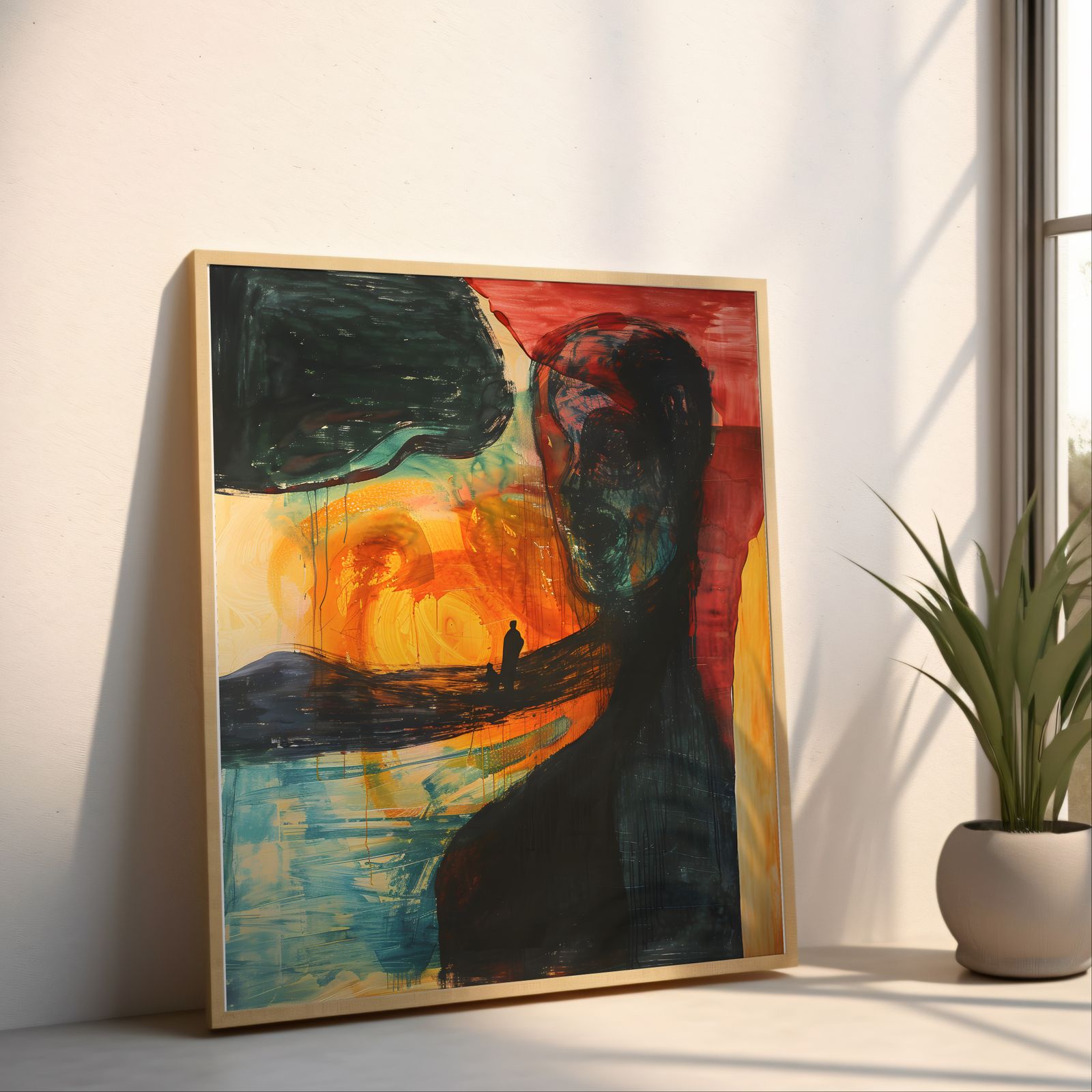 Mind in Turmoil shown in a room — angled mockup