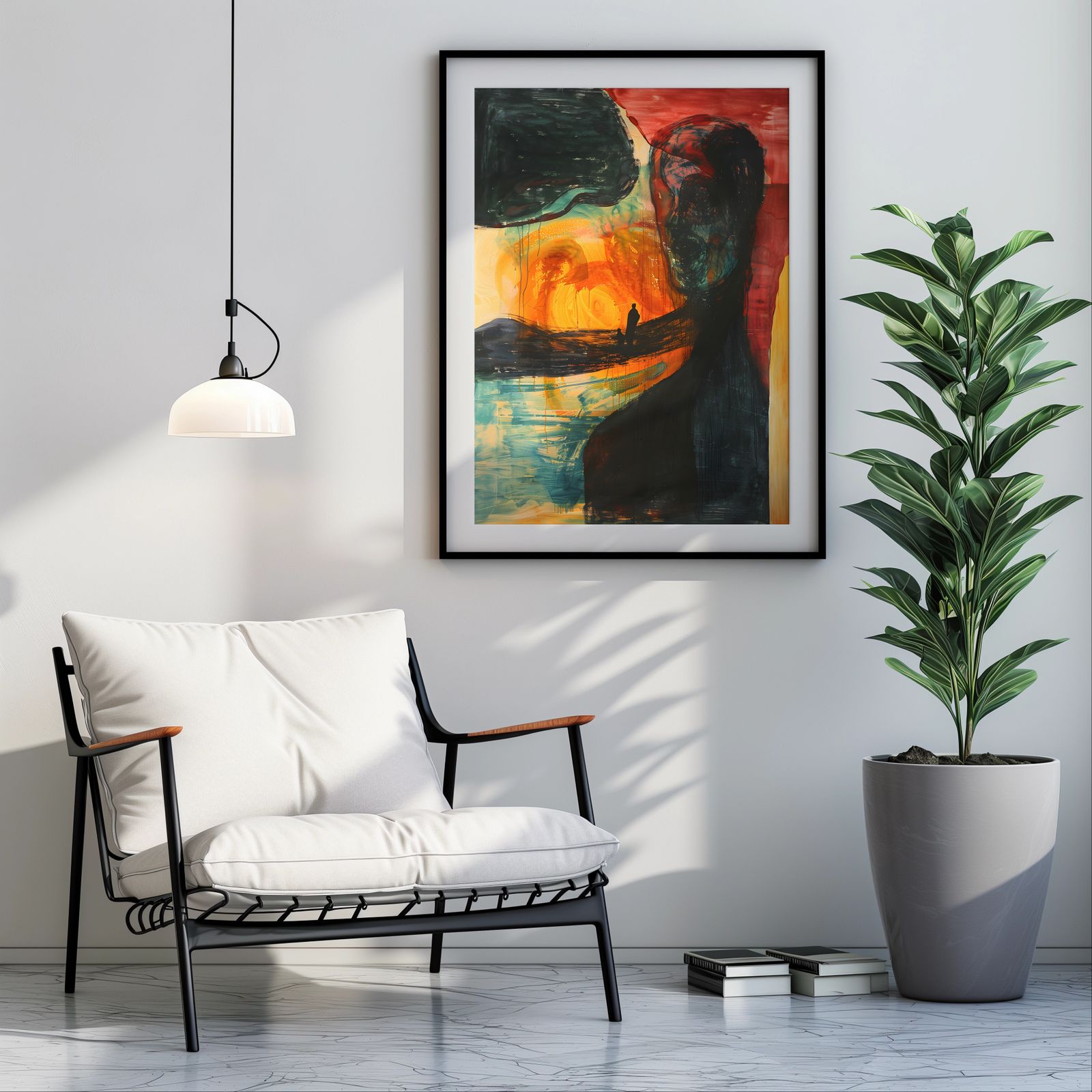 Mind in Turmoil shown in a room — room mockup