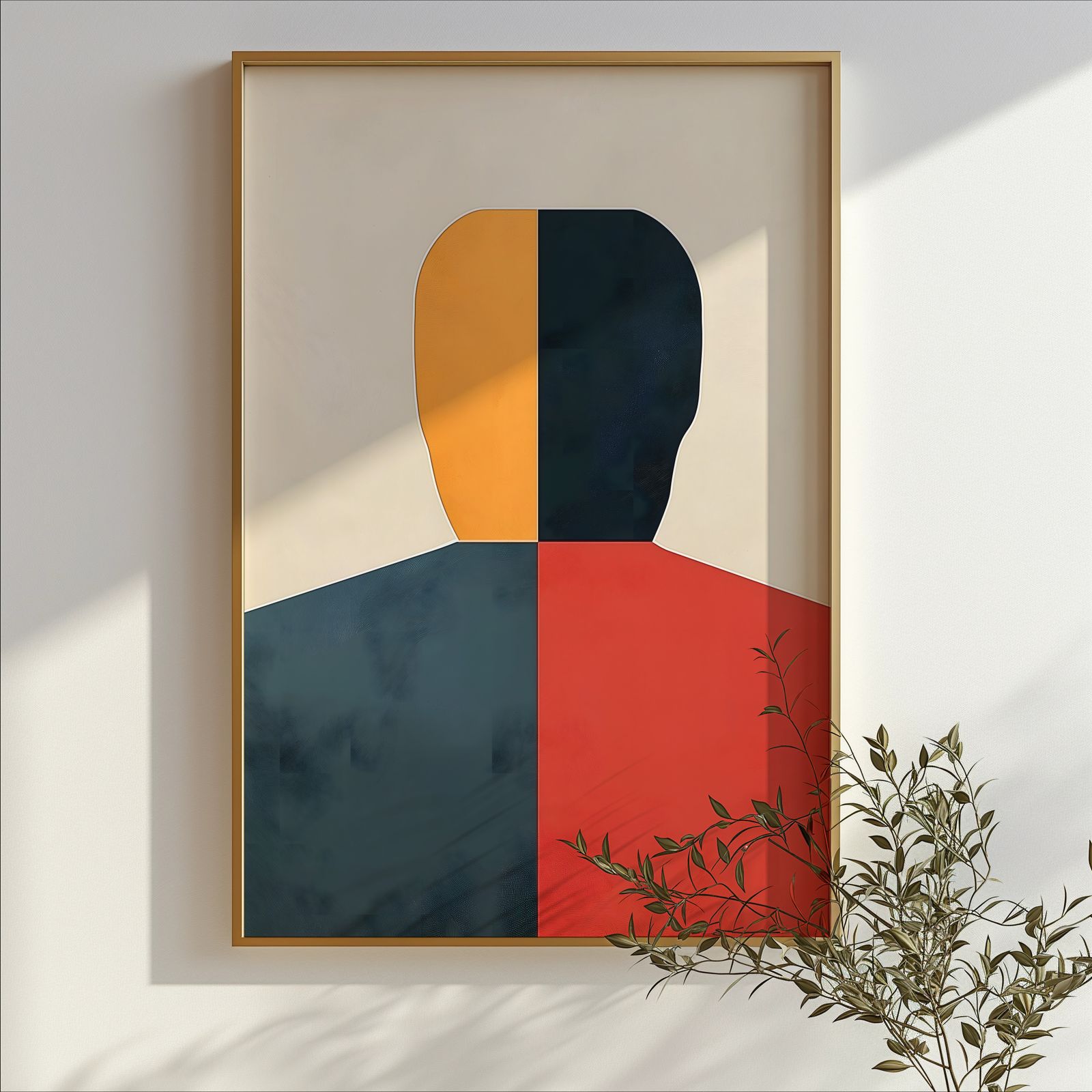 Minimalist Man shown in a room — branch mockup