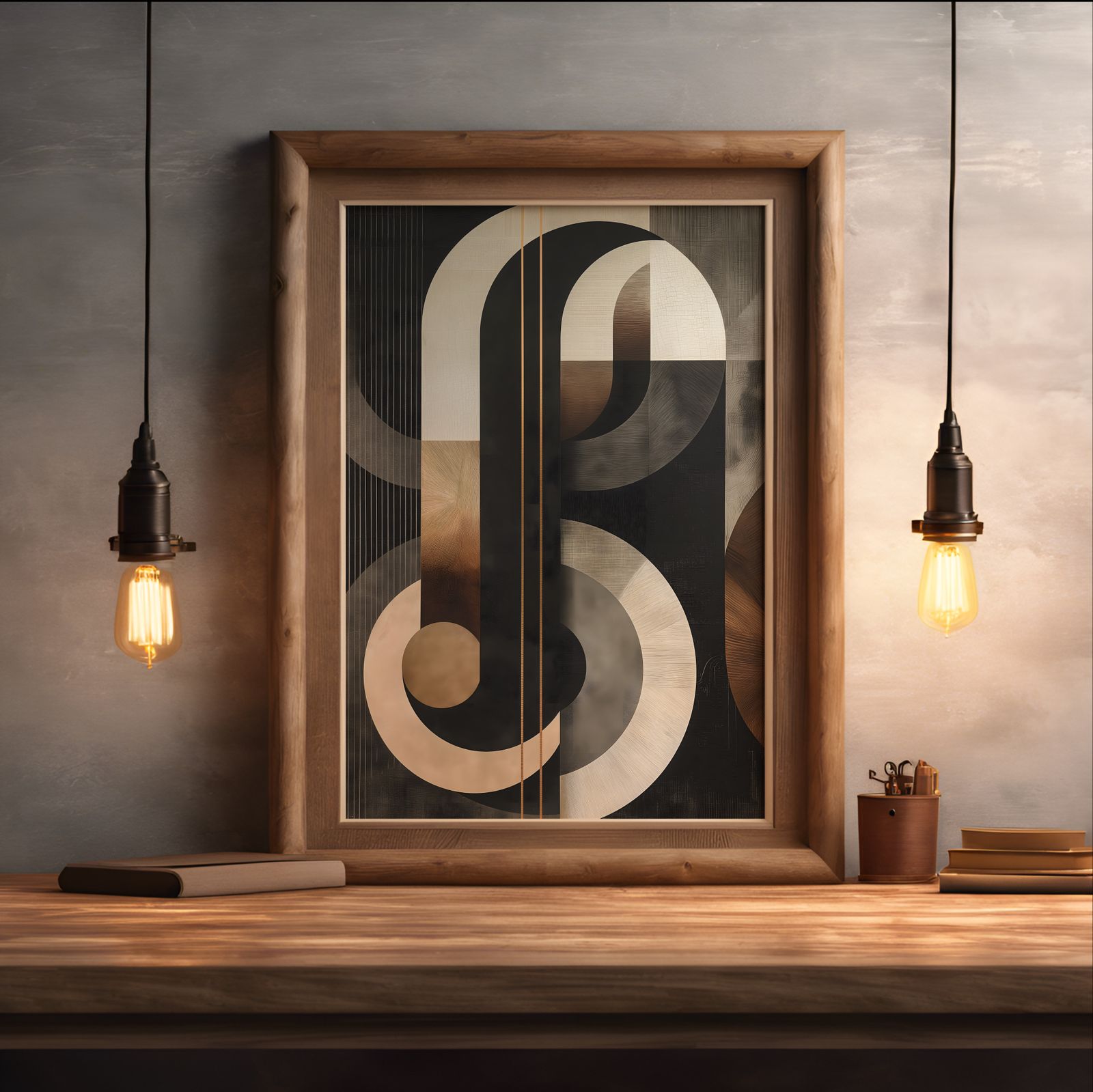 Modern Curves shown in a room — desk mockup