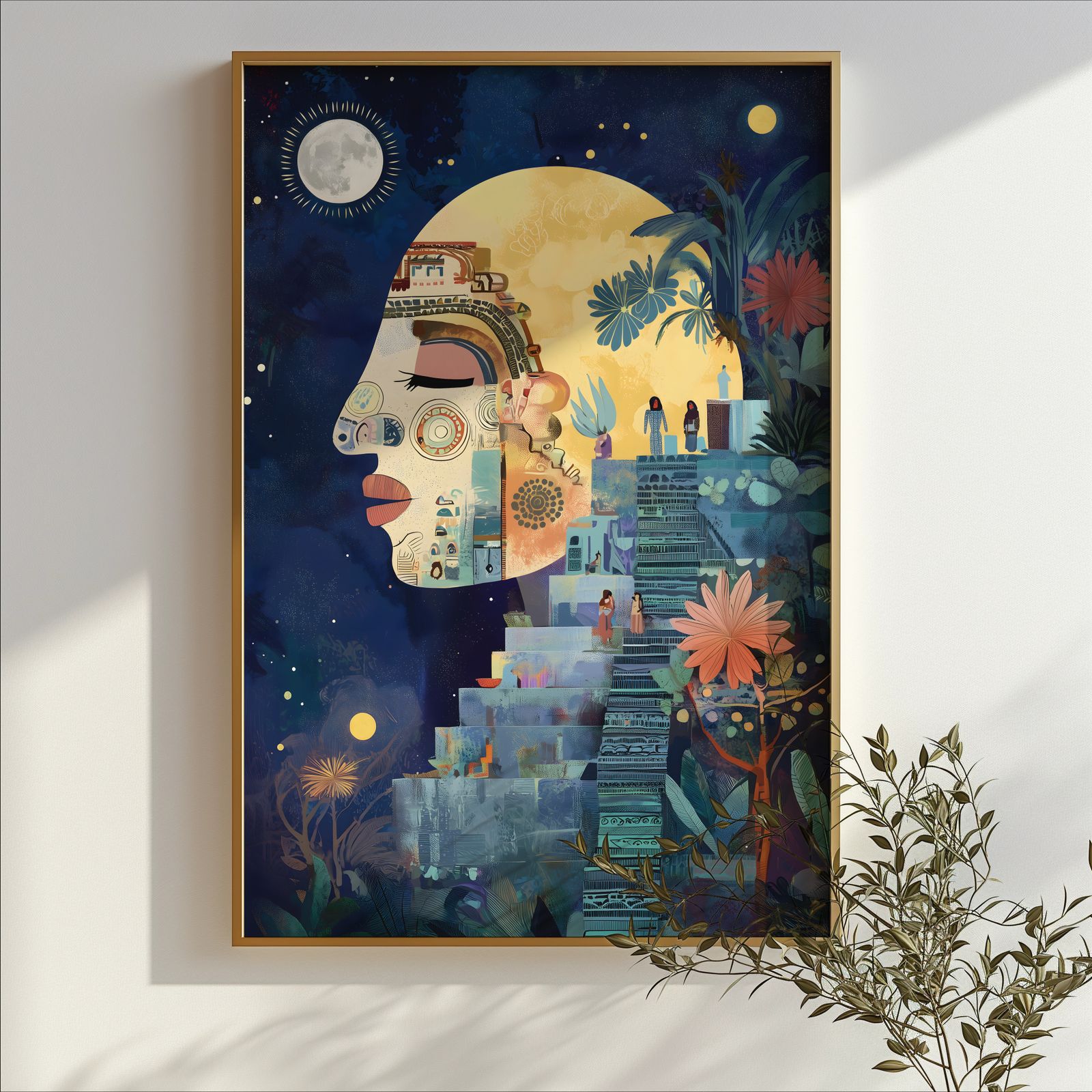 Moon Spirit at the Solstice shown in a room — branch mockup