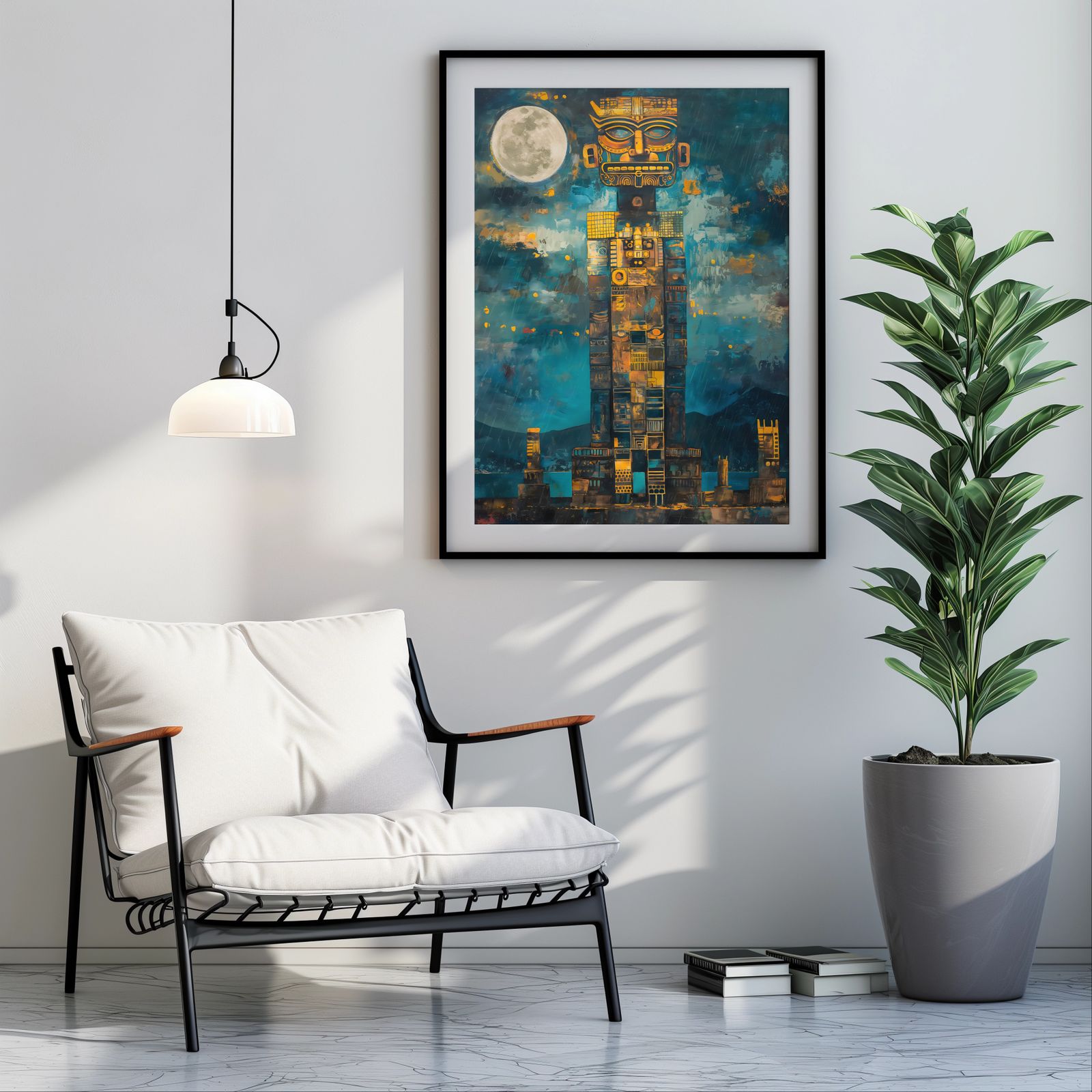 Moon Totem shown in a room — room mockup