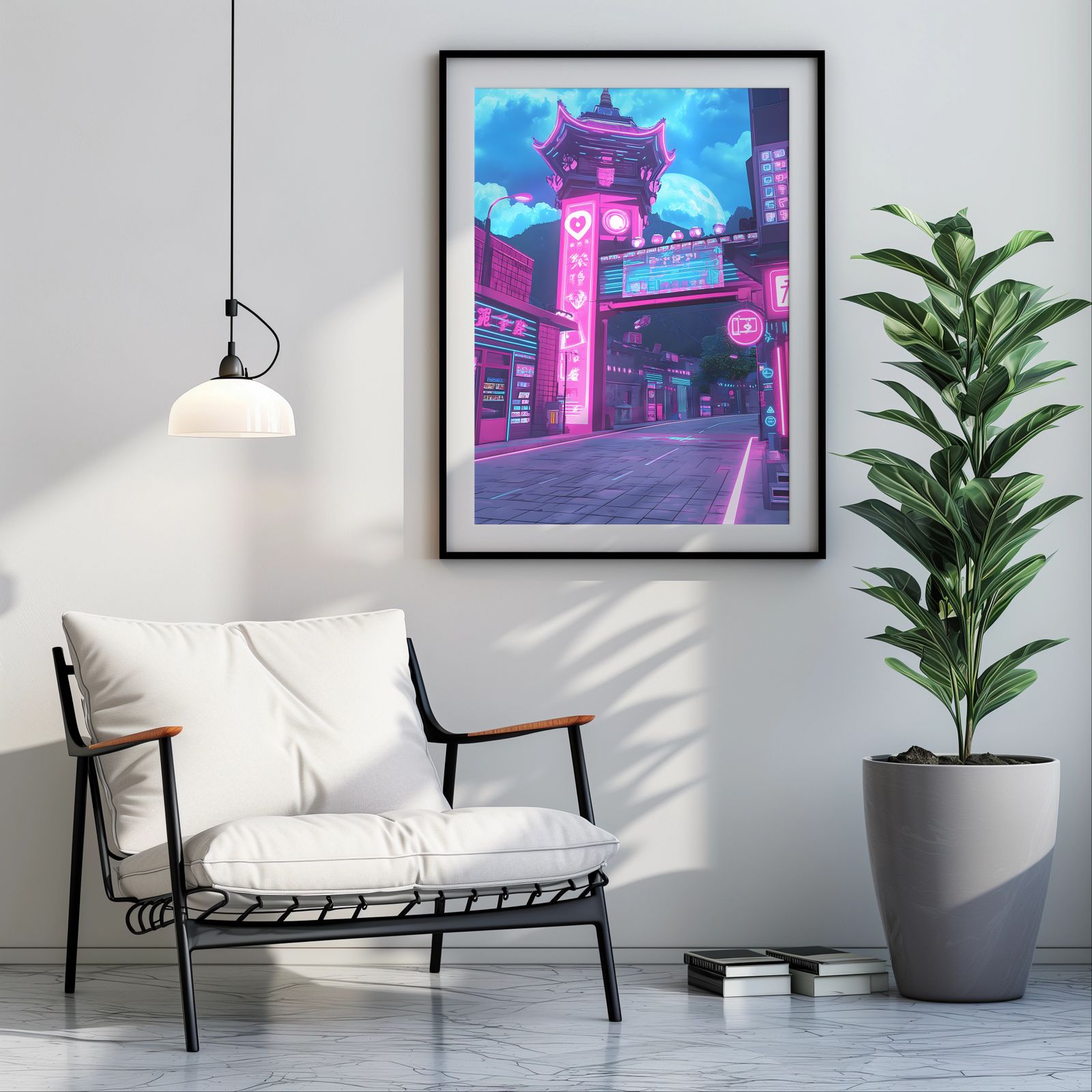 Neon District shown in a room — room mockup