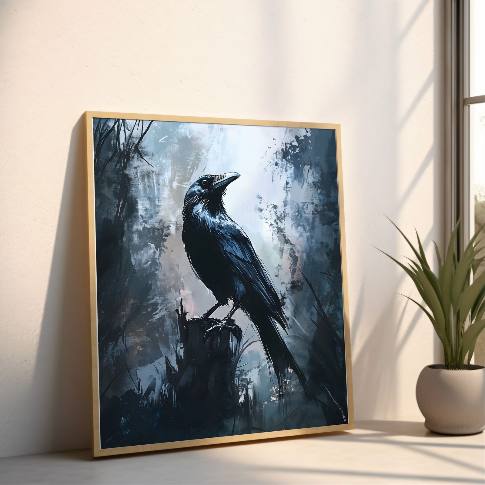 Nevermore shown in a room — angled mockup
