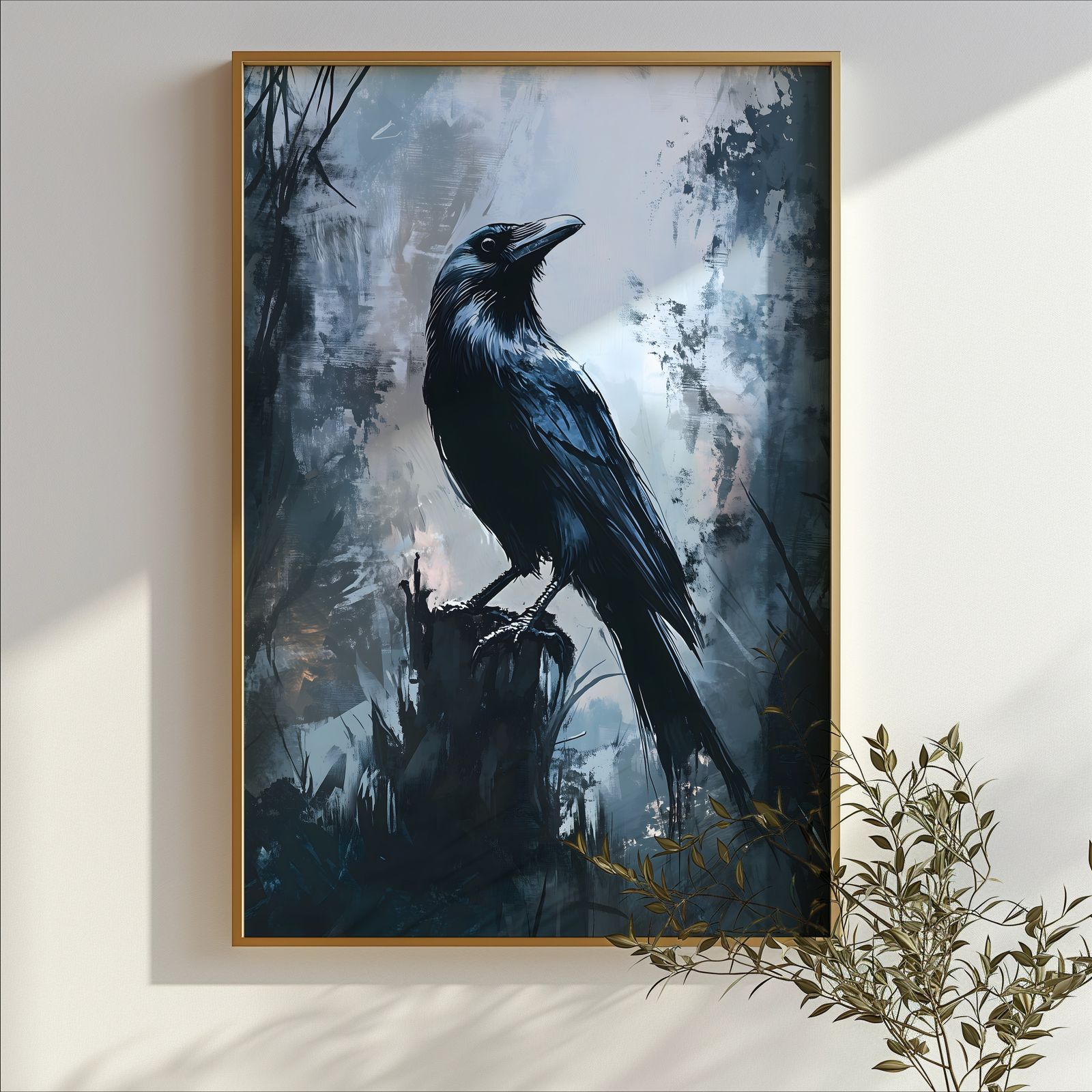 Nevermore shown in a room — branch mockup