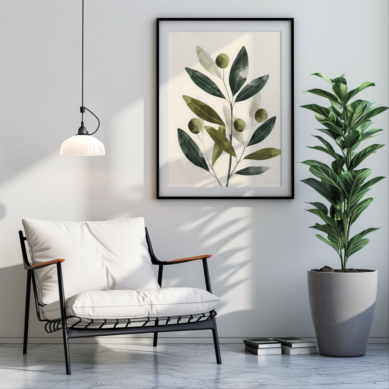 Olive Branch Green shown in a room — room mockup