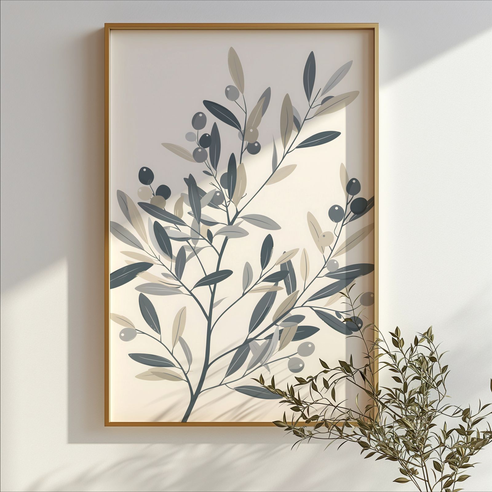 Olive Branch shown in a room — branch mockup