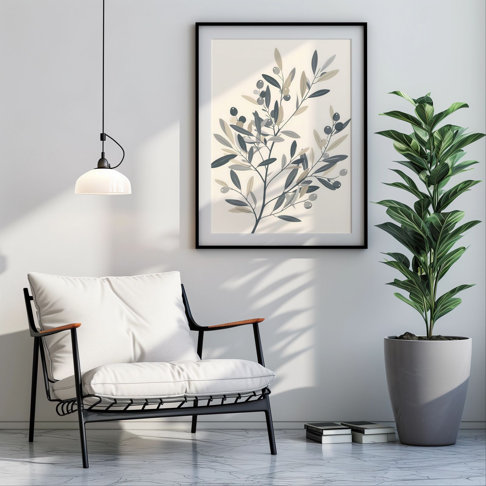 Olive Branch shown in a room — room mockup
