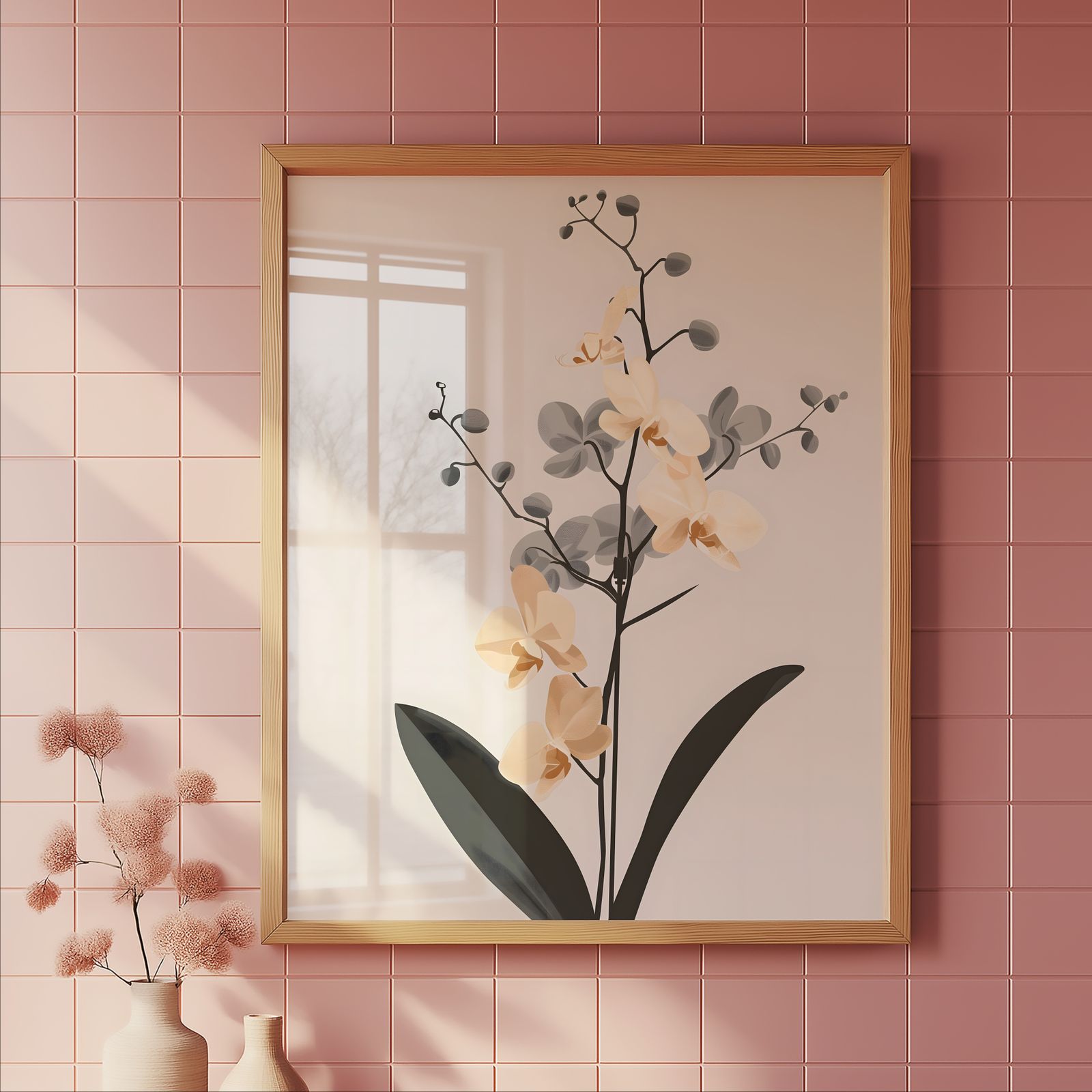 Orchid shown in a room — tile mockup
