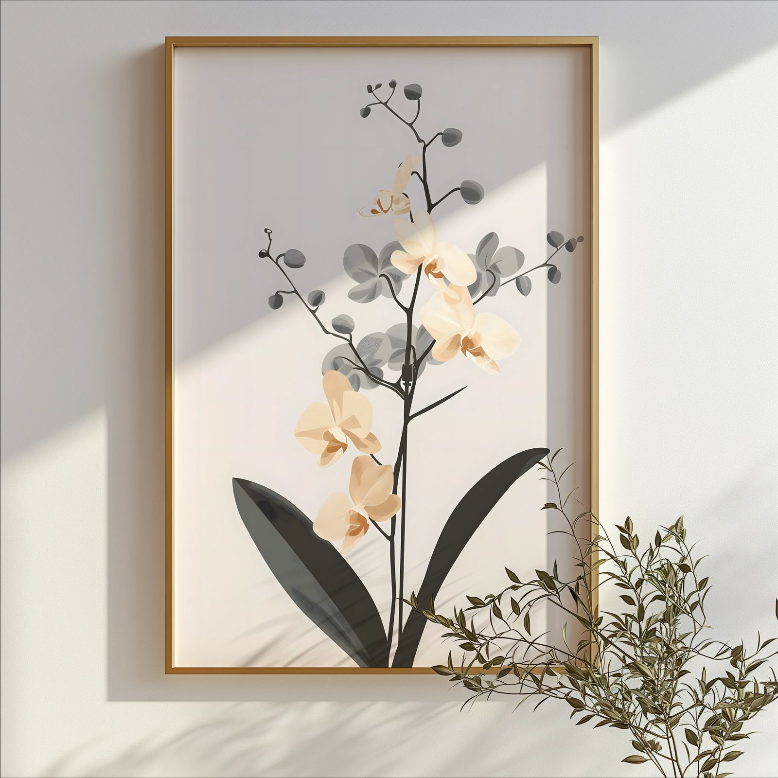 Orchid shown in a room — branch mockup