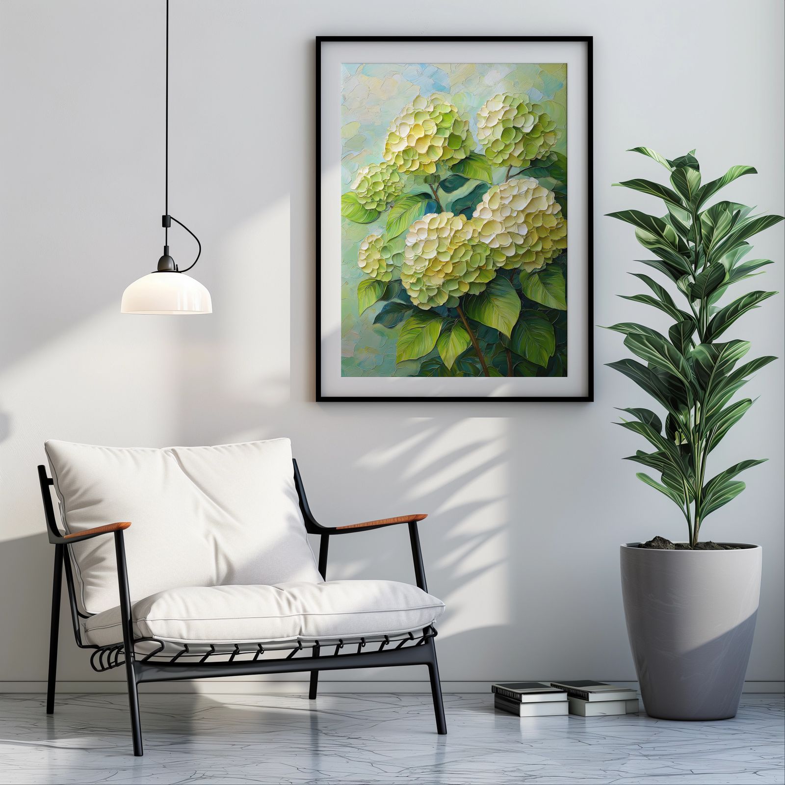 Palette Knife Hydrangea shown in a room — room mockup