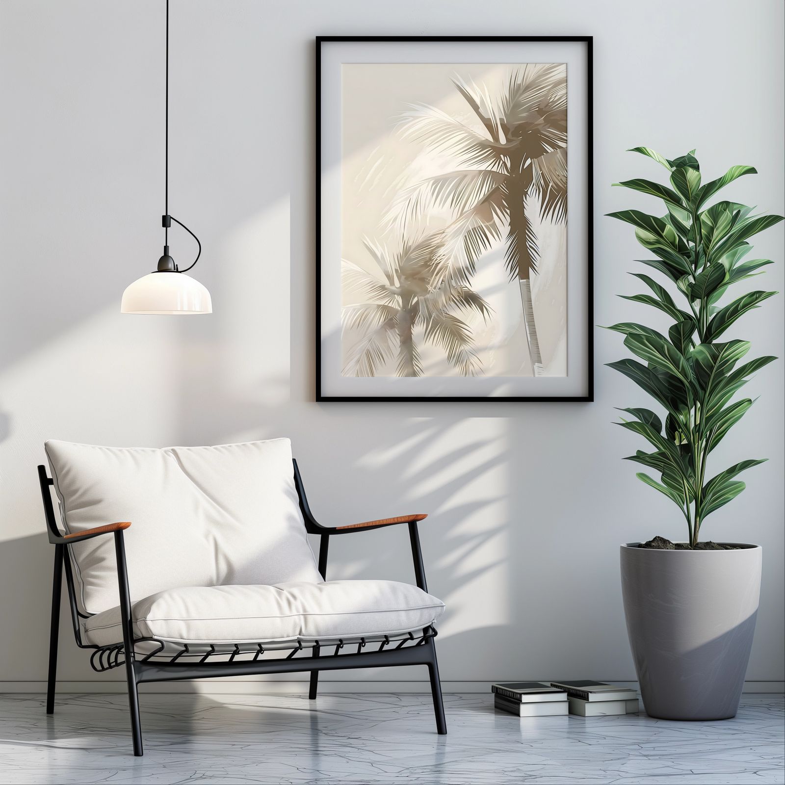 Palm Trees, Double shown in a room — room mockup