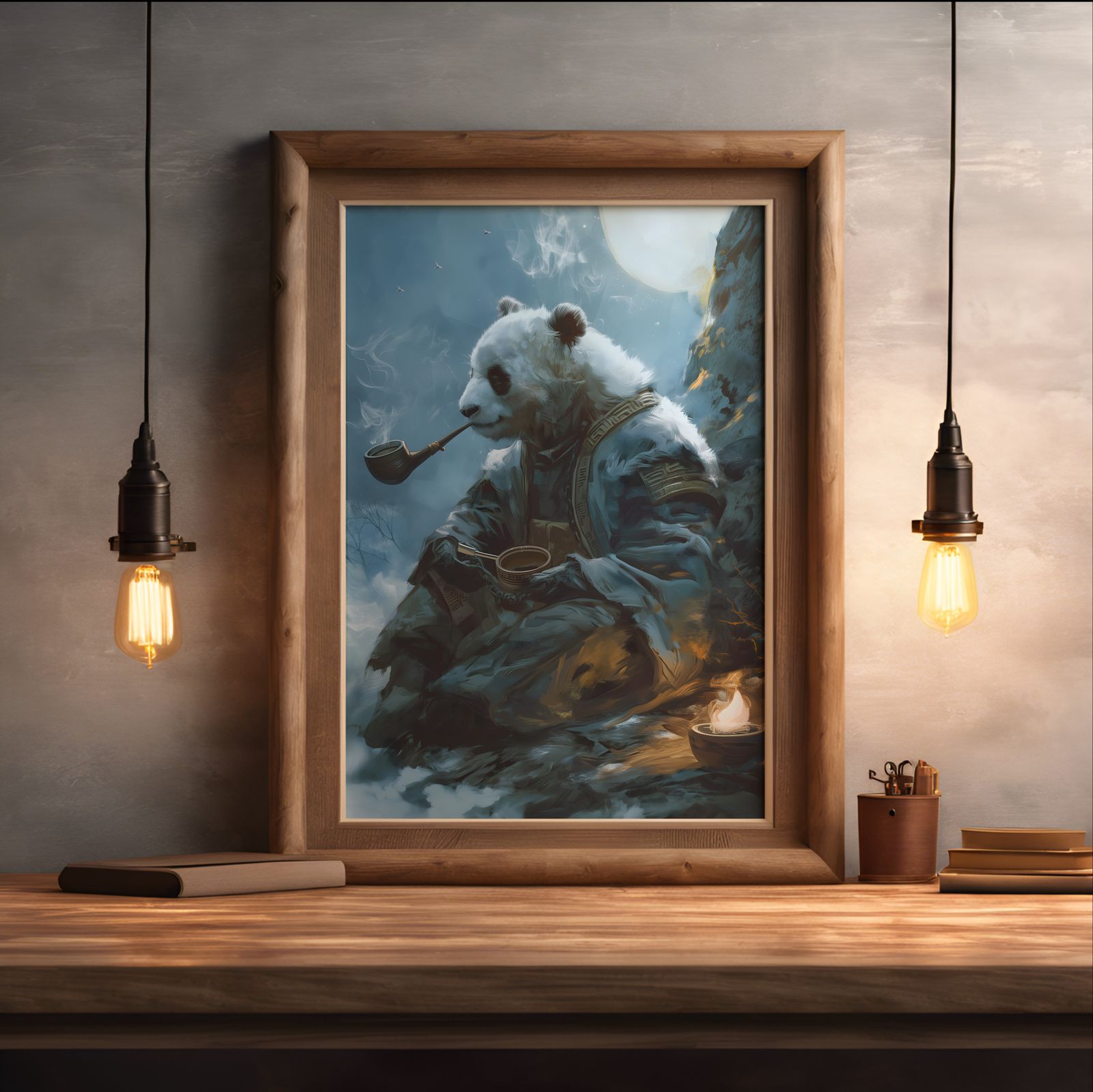Peaceful Spirit shown in a room — desk mockup
