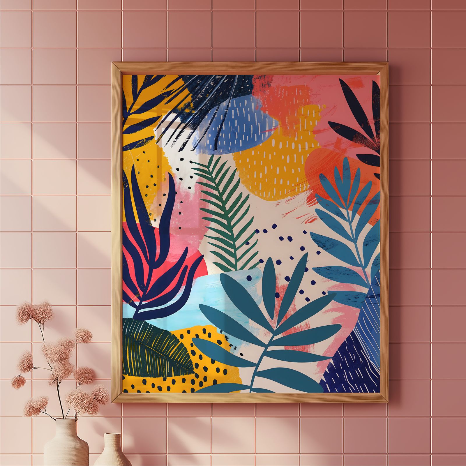 Plants Expressed shown in a room — tile mockup