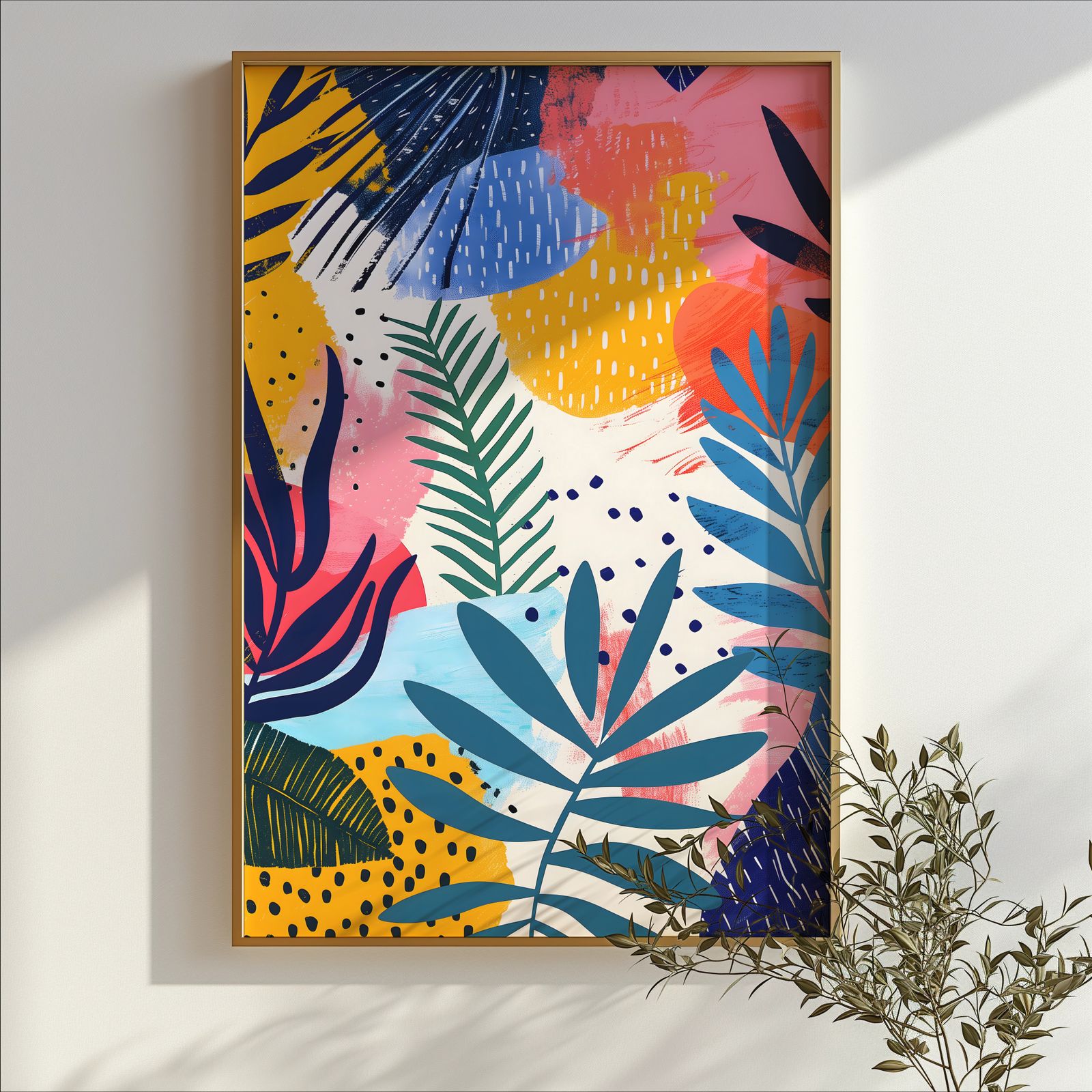 Plants Expressed shown in a room — branch mockup